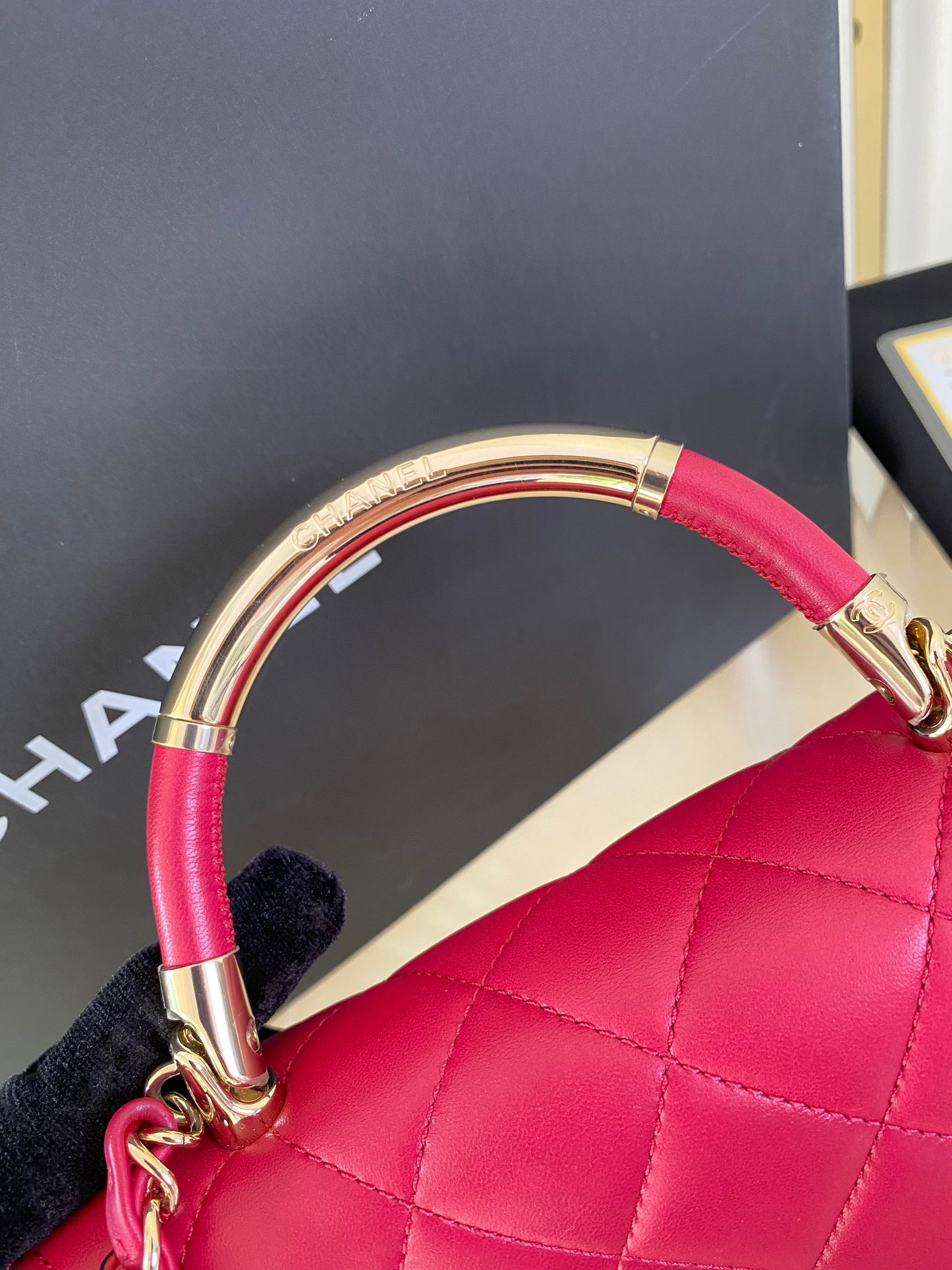 Chanel Small Lambskin Carry Chic Flap