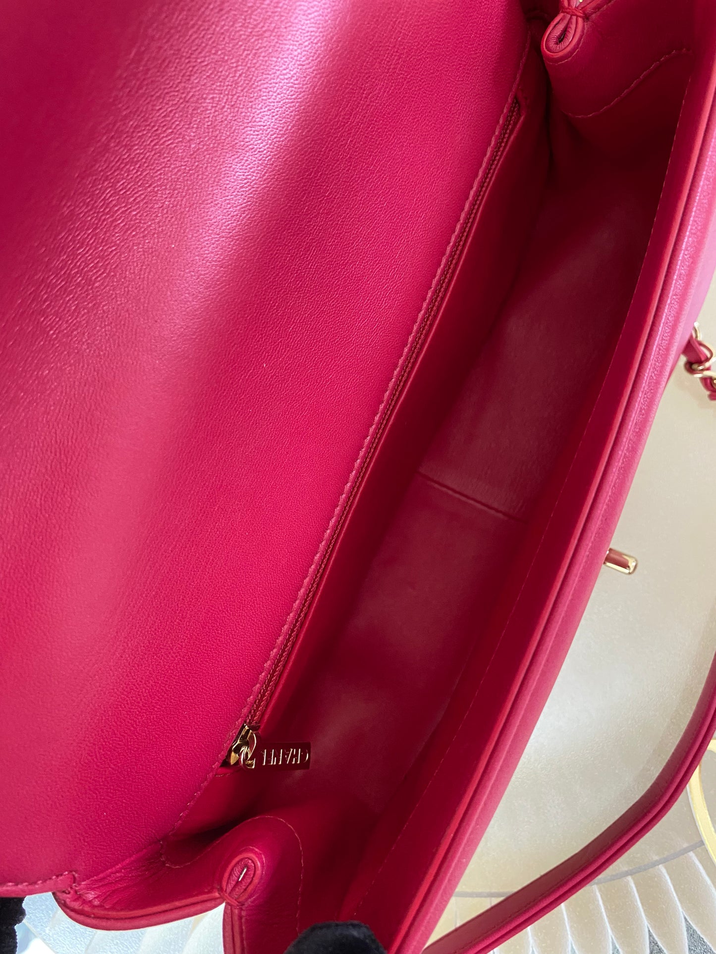 Chanel Small Lambskin Carry Chic Flap
