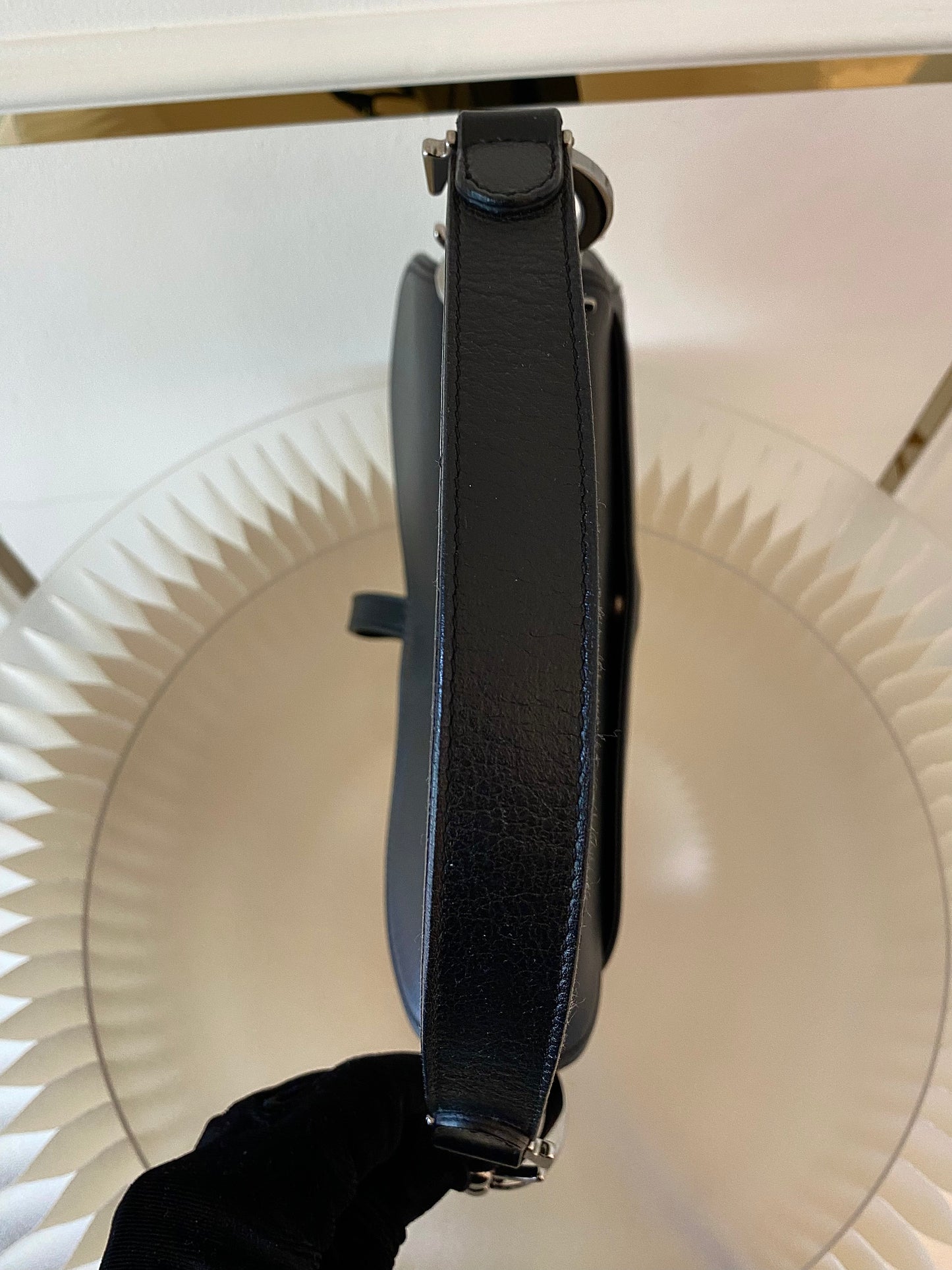 DIOR Saddle Medium in Black SHW