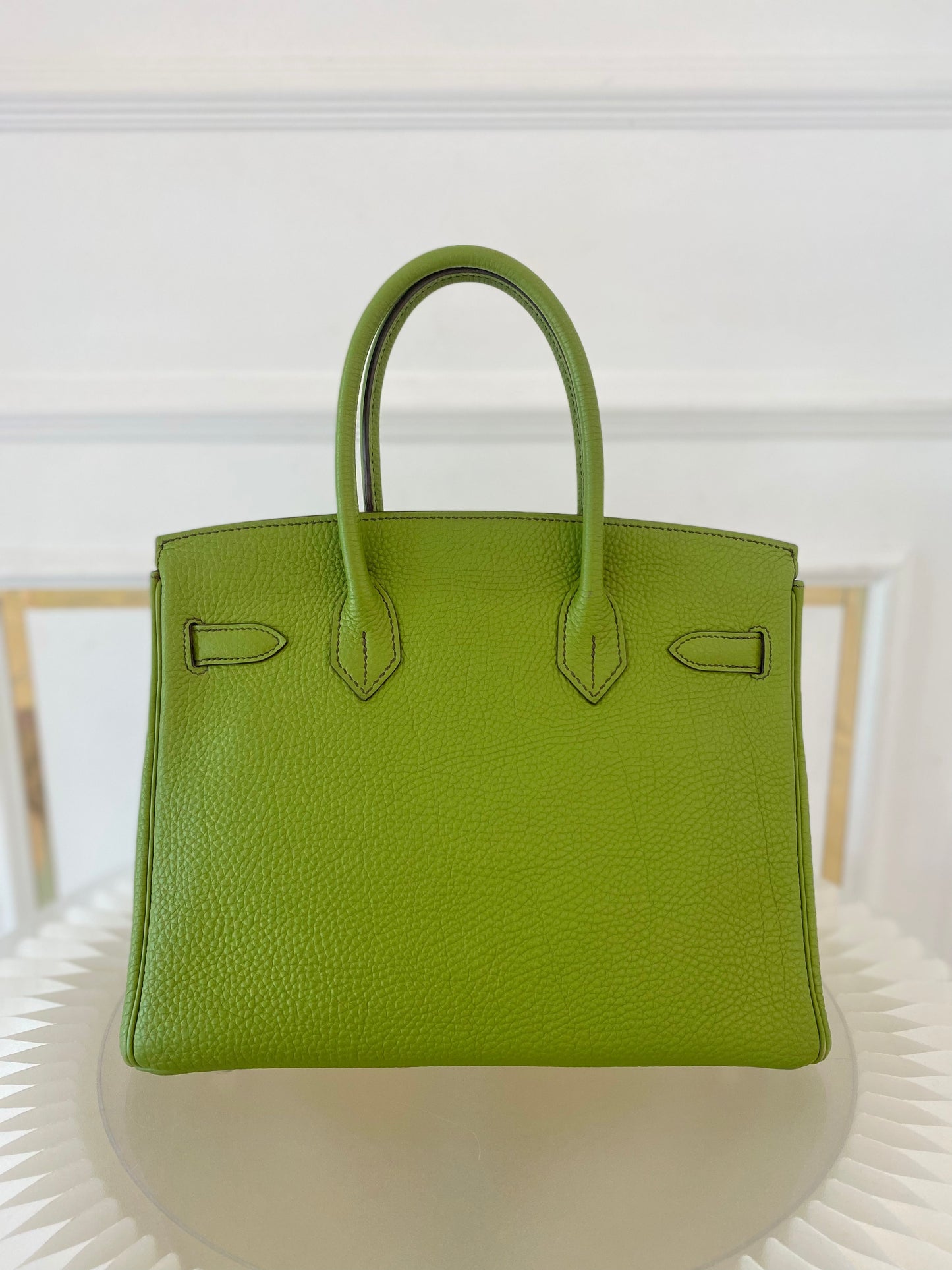 Hermes Birkin 30 Vert Anis GHW in Togo Leather