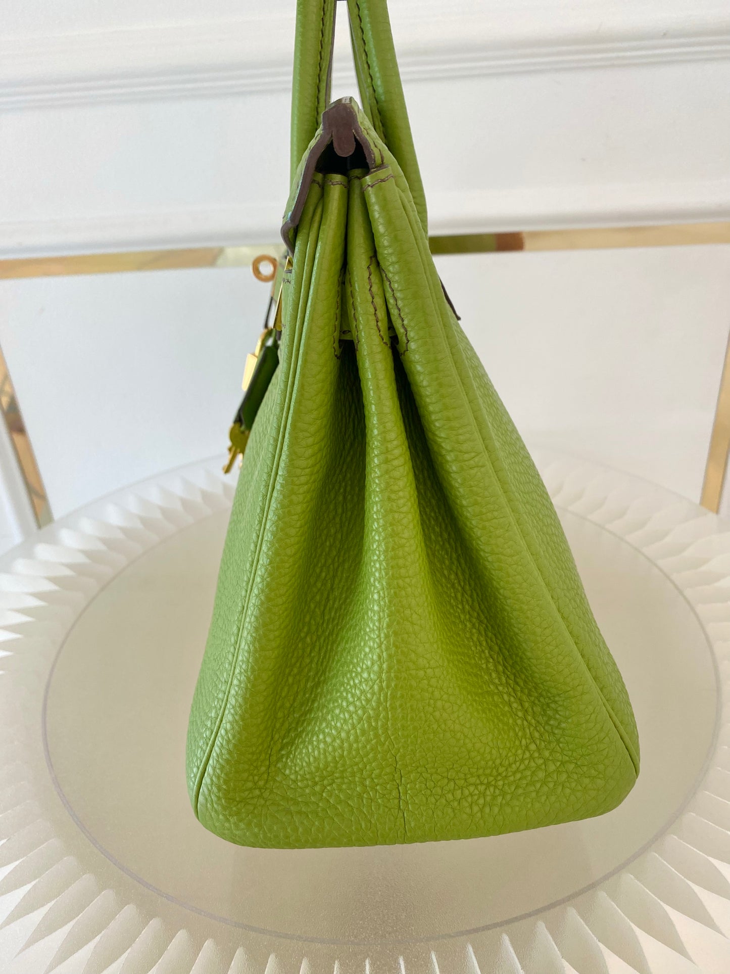 Hermes Birkin 30 Vert Anis GHW in Togo Leather