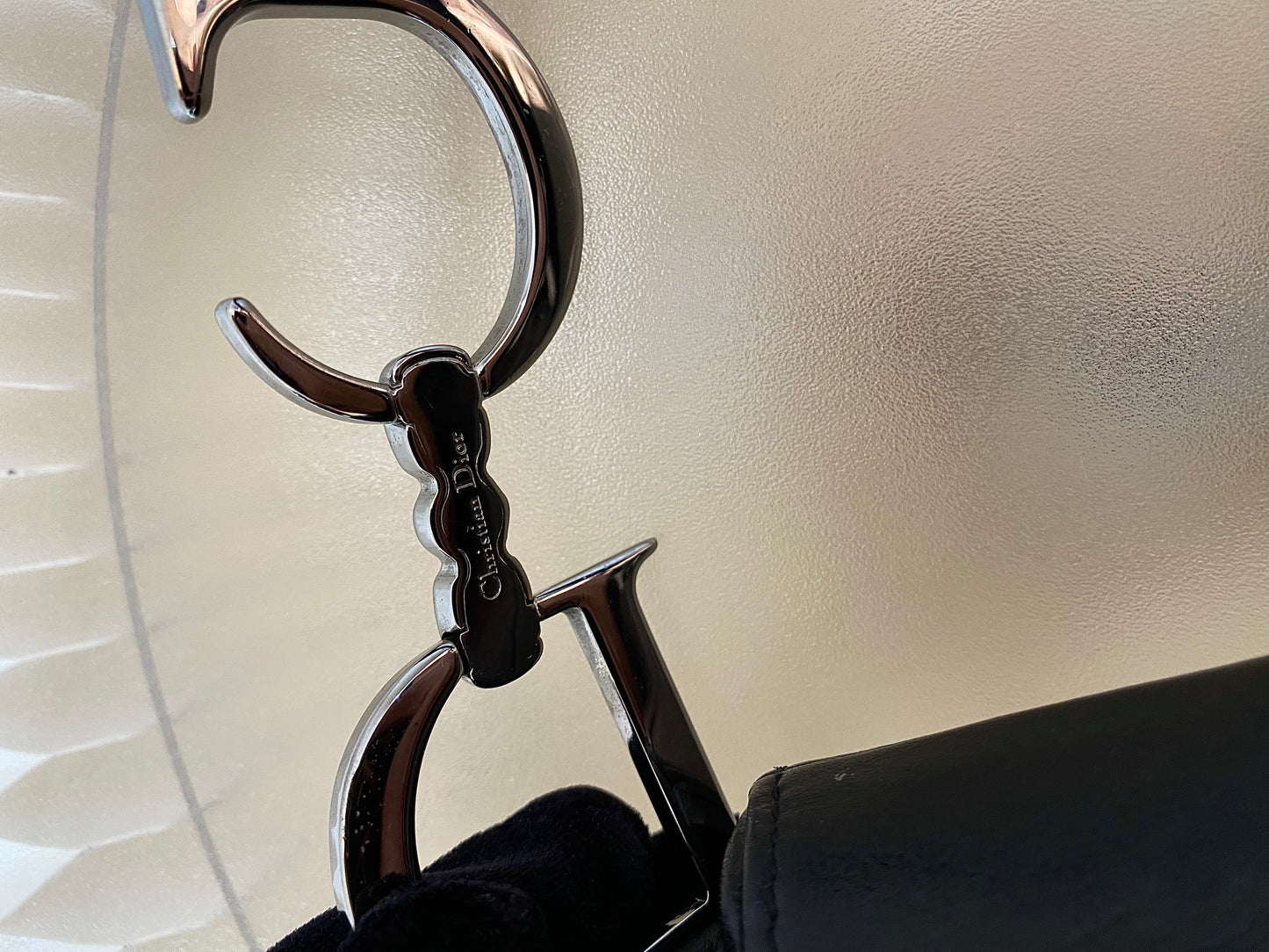 DIOR Saddle Medium in Black SHW