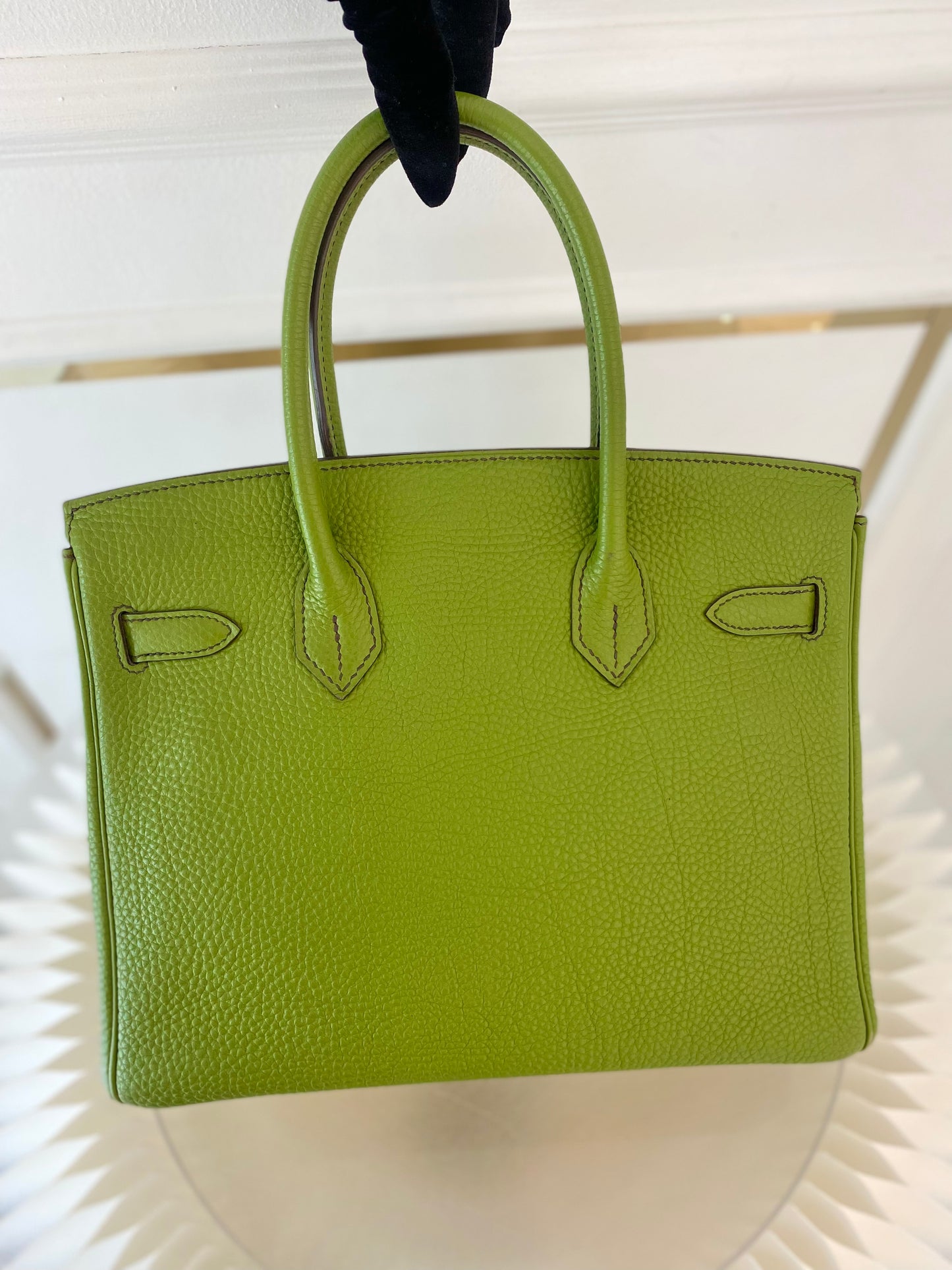 Hermes Birkin 30 Vert Anis GHW in Togo Leather