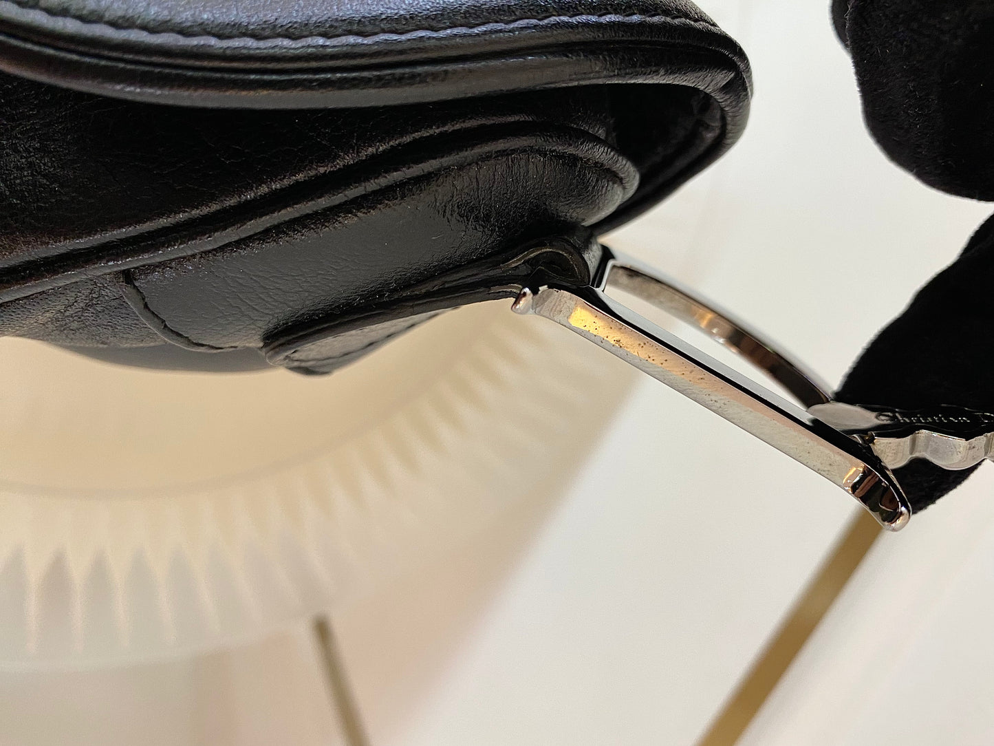 DIOR Saddle Medium in Black SHW
