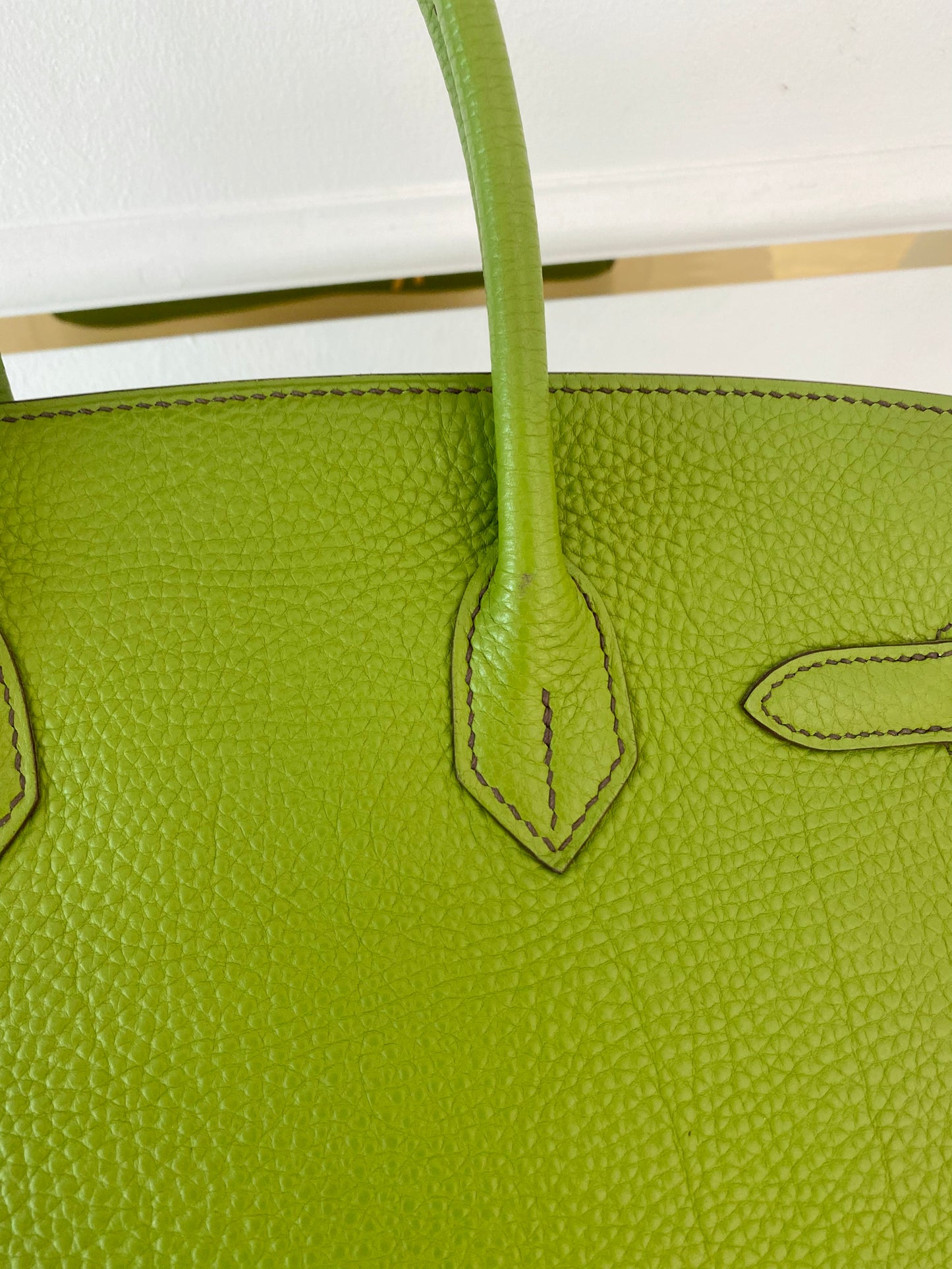 Hermes Birkin 30 Vert Anis GHW in Togo Leather