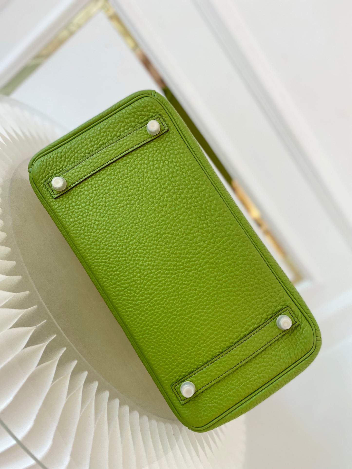 Hermes Birkin 30 Vert Anis GHW in Togo Leather