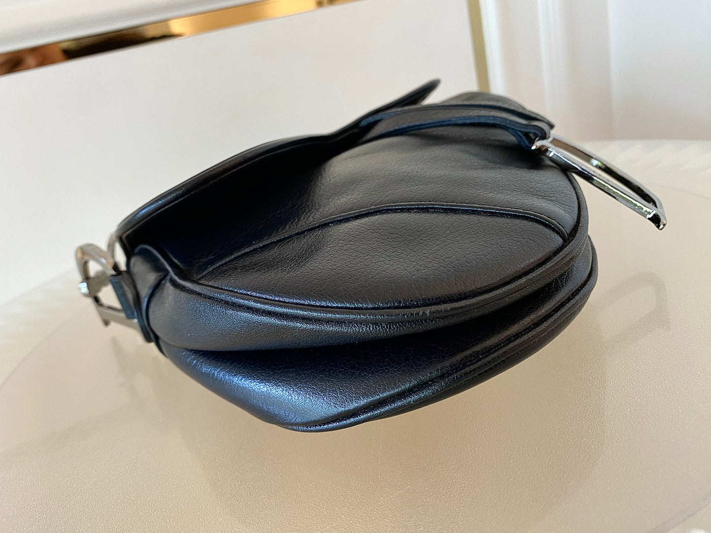DIOR Saddle Medium in Black SHW