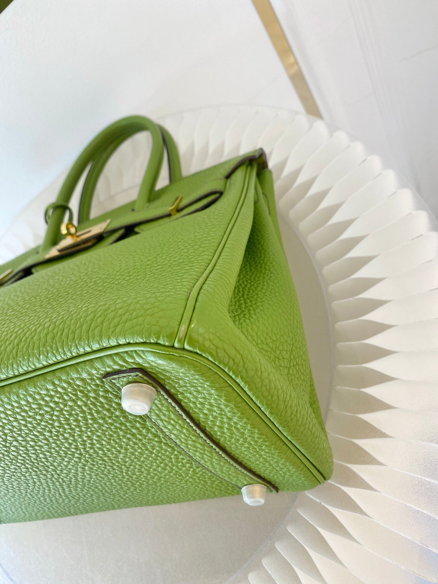 Hermes Birkin 30 Vert Anis GHW in Togo Leather