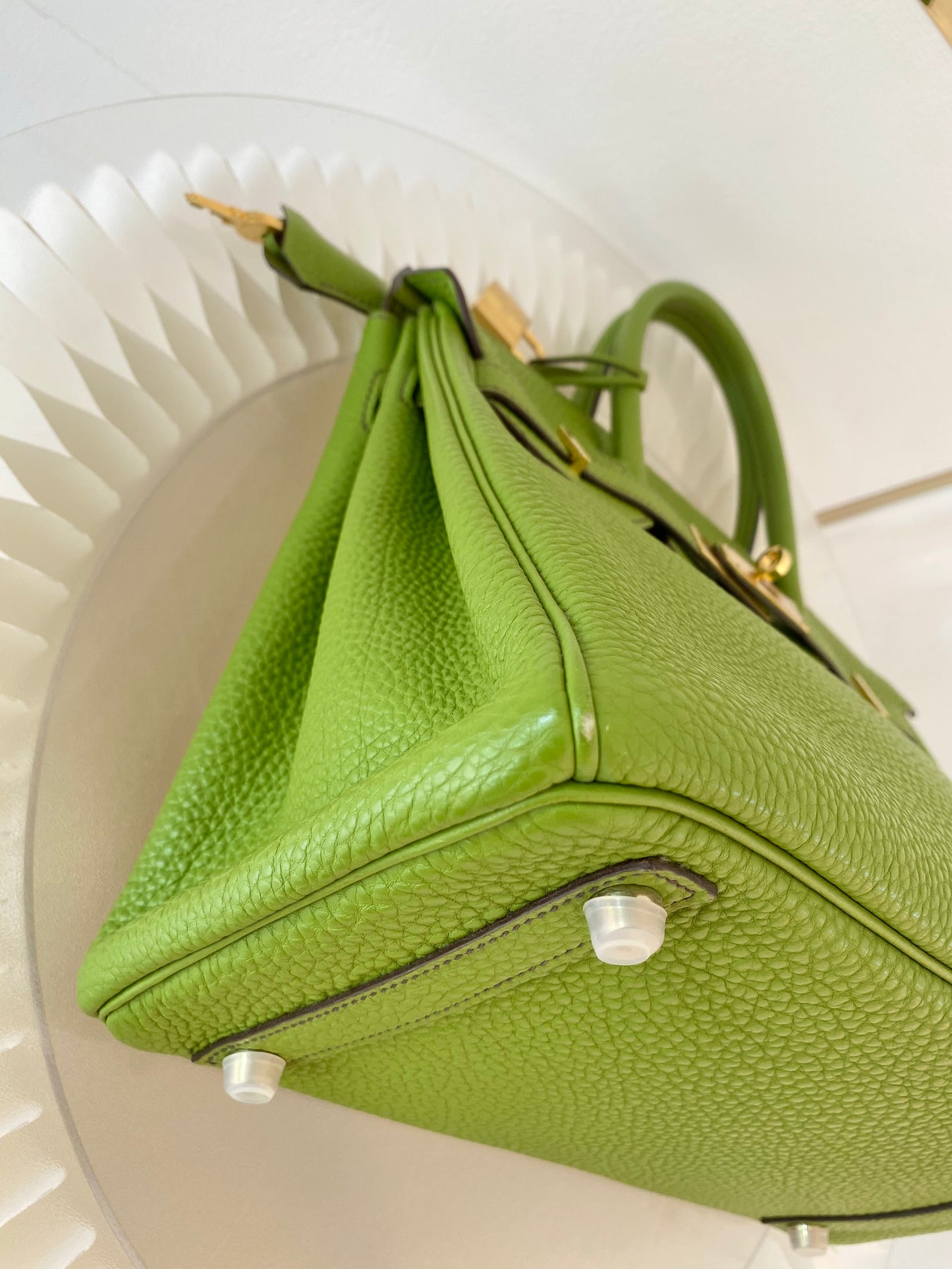 Hermes Birkin 30 Vert Anis GHW in Togo Leather