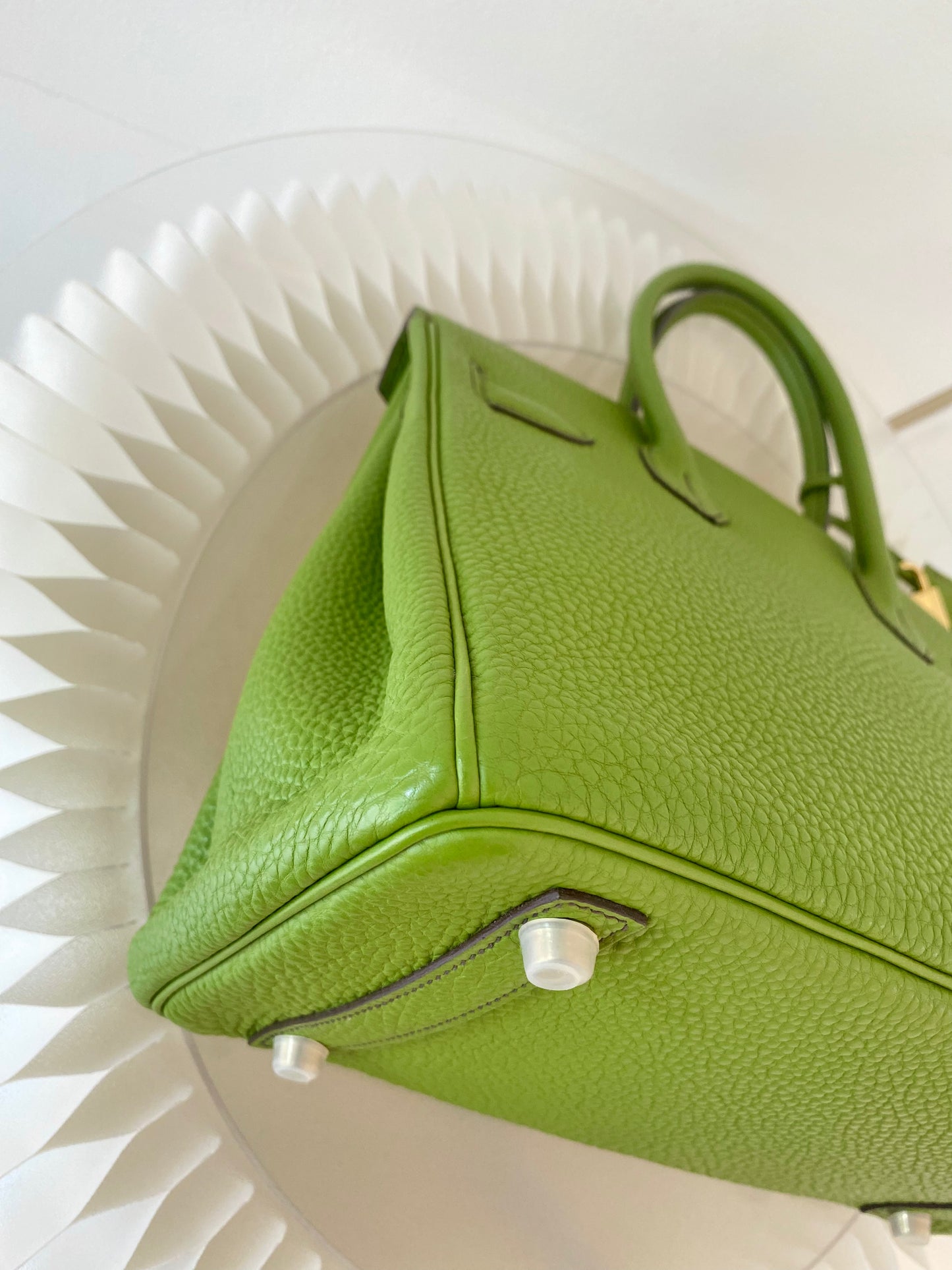 Hermes Birkin 30 Vert Anis GHW in Togo Leather