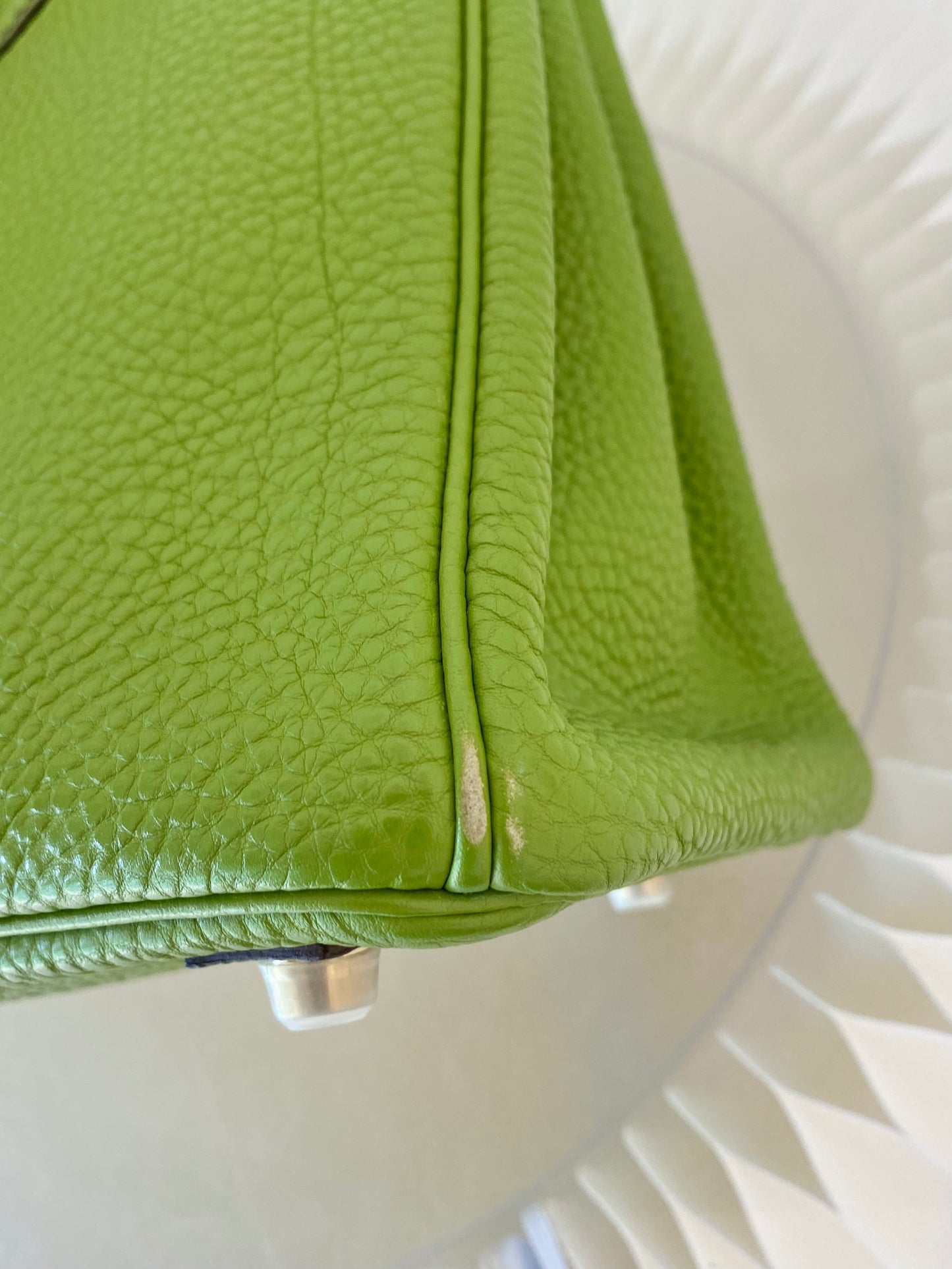 Hermes Birkin 30 Vert Anis GHW in Togo Leather