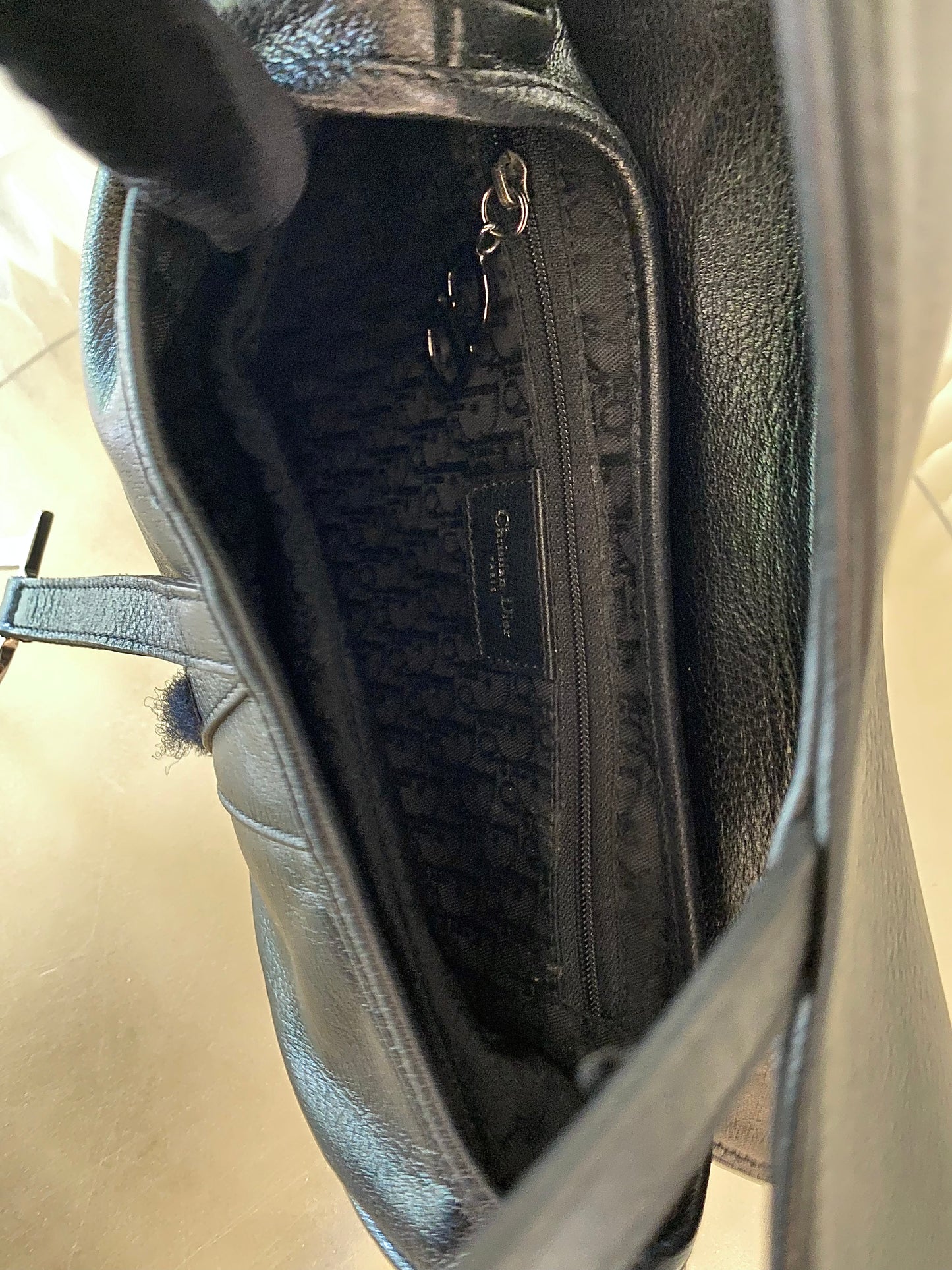 DIOR Saddle Medium in Black SHW