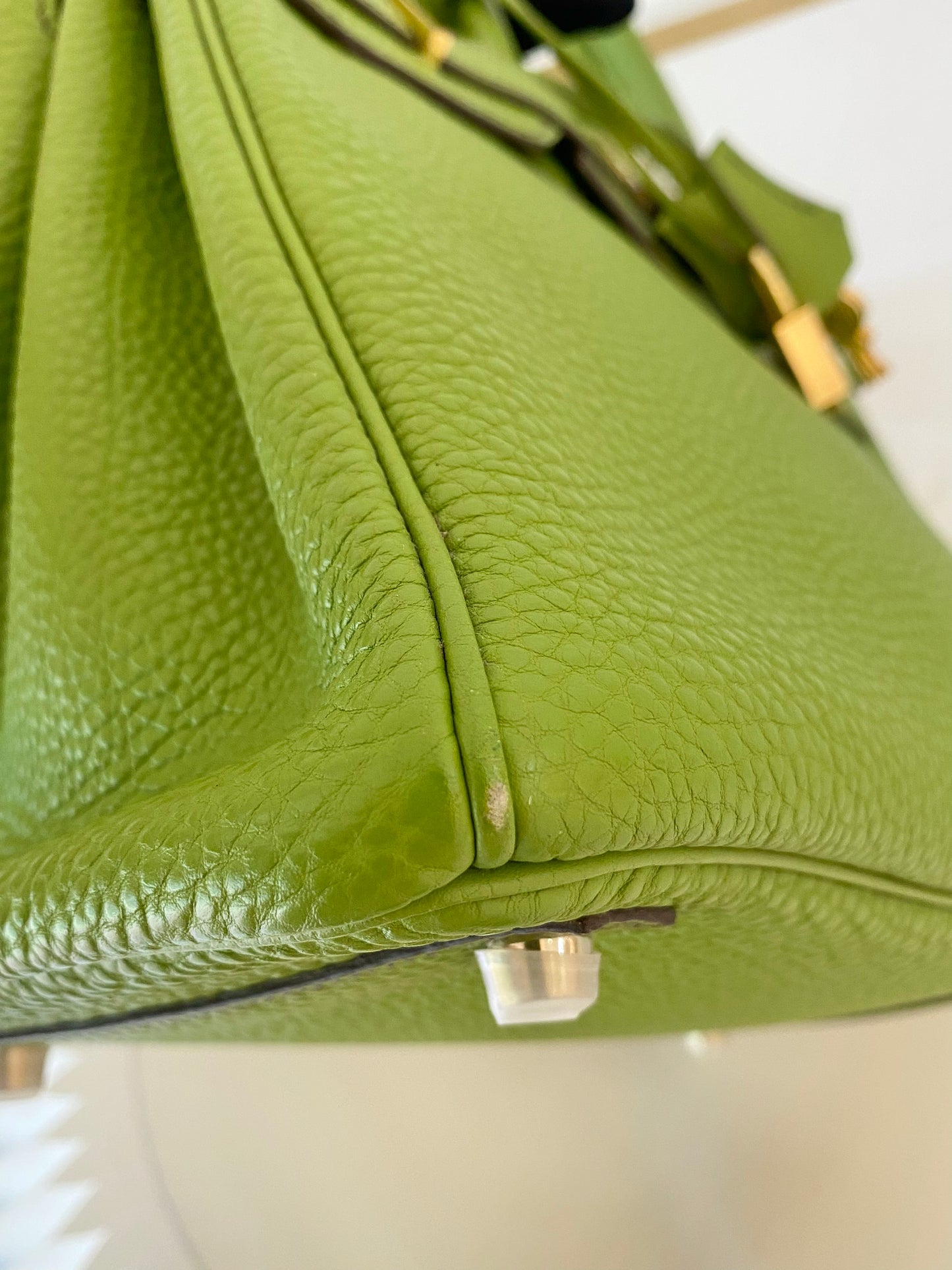 Hermes Birkin 30 Vert Anis GHW in Togo Leather