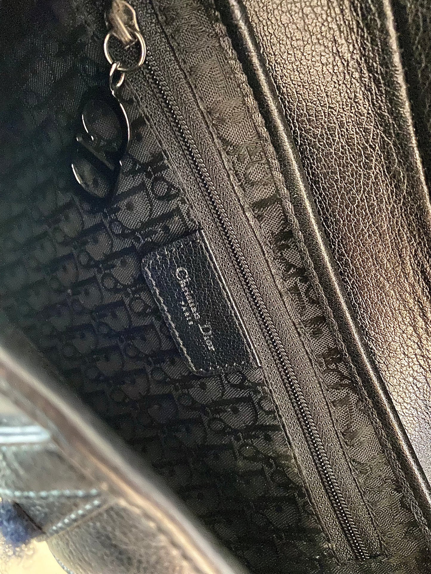 DIOR Saddle Medium in Black SHW