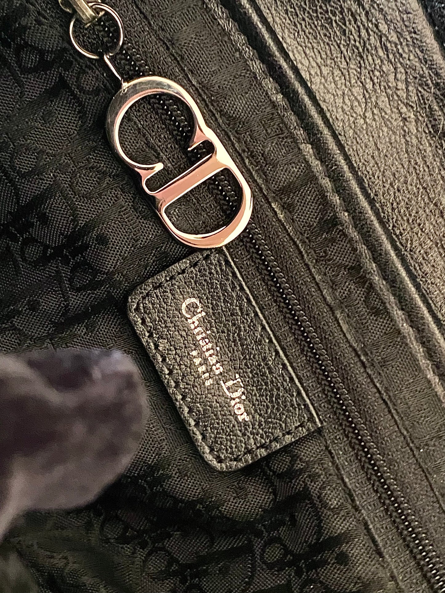 DIOR Saddle Medium in Black SHW