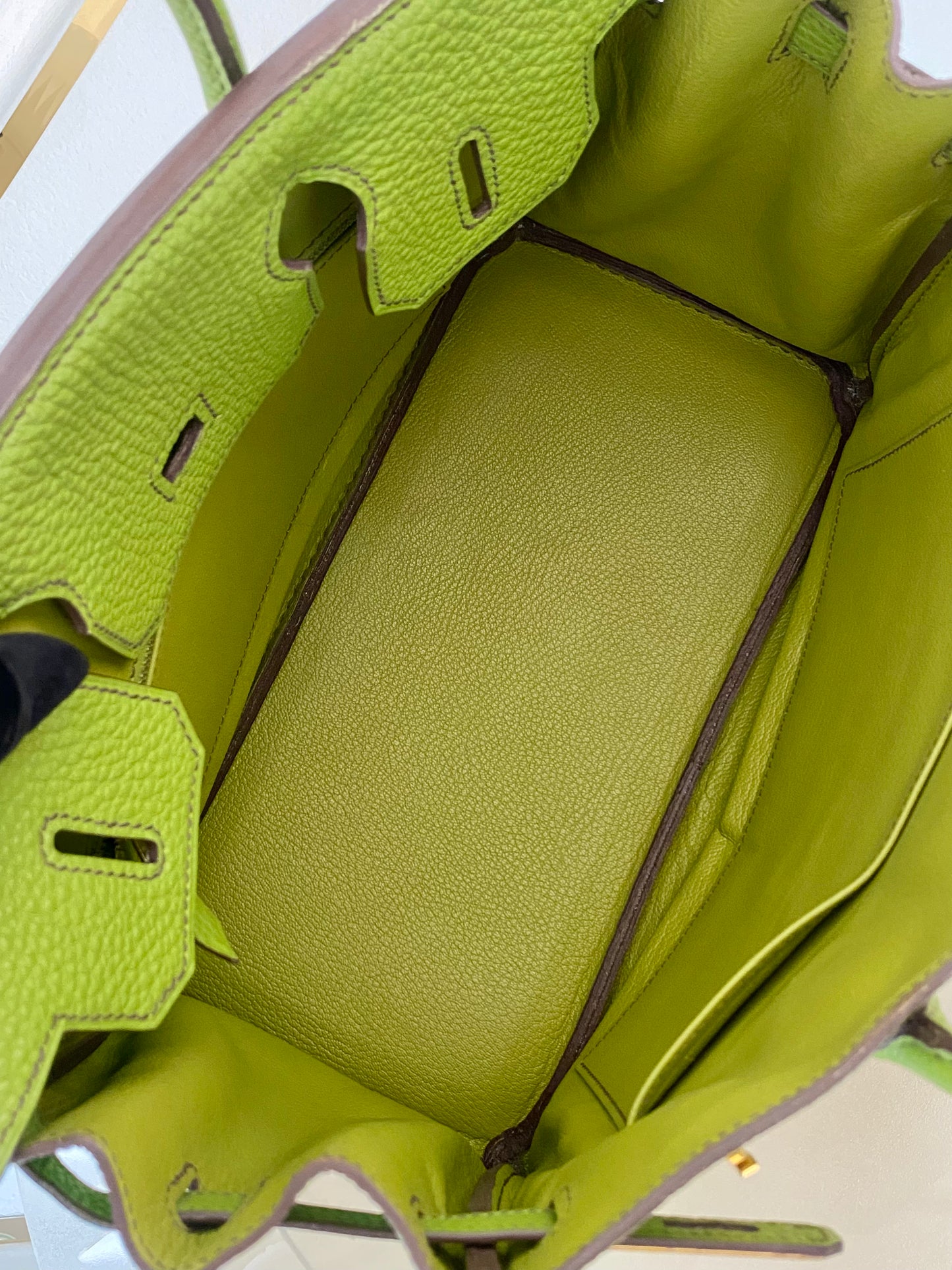 Hermes Birkin 30 Vert Anis GHW in Togo Leather
