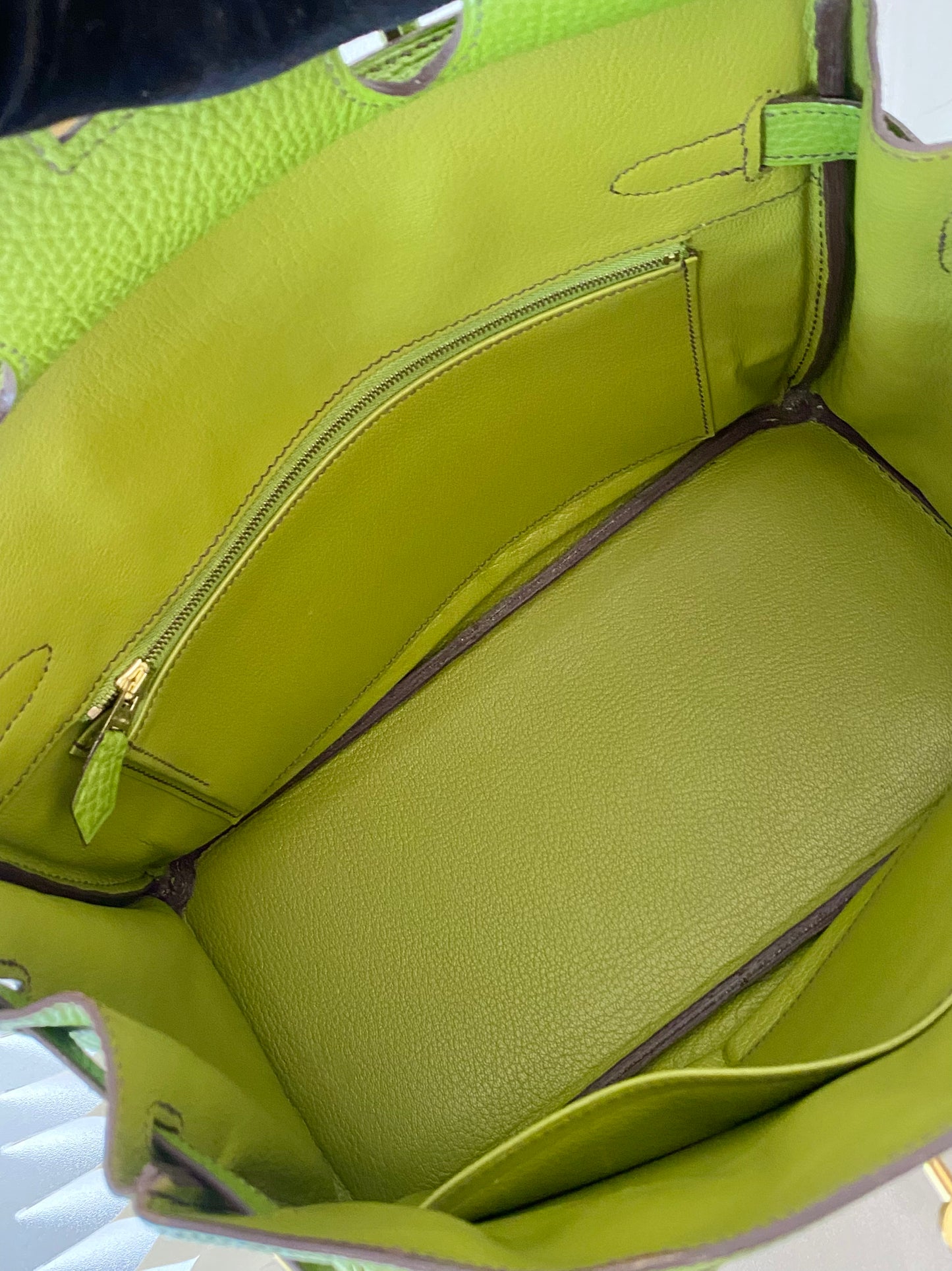 Hermes Birkin 30 Vert Anis GHW in Togo Leather