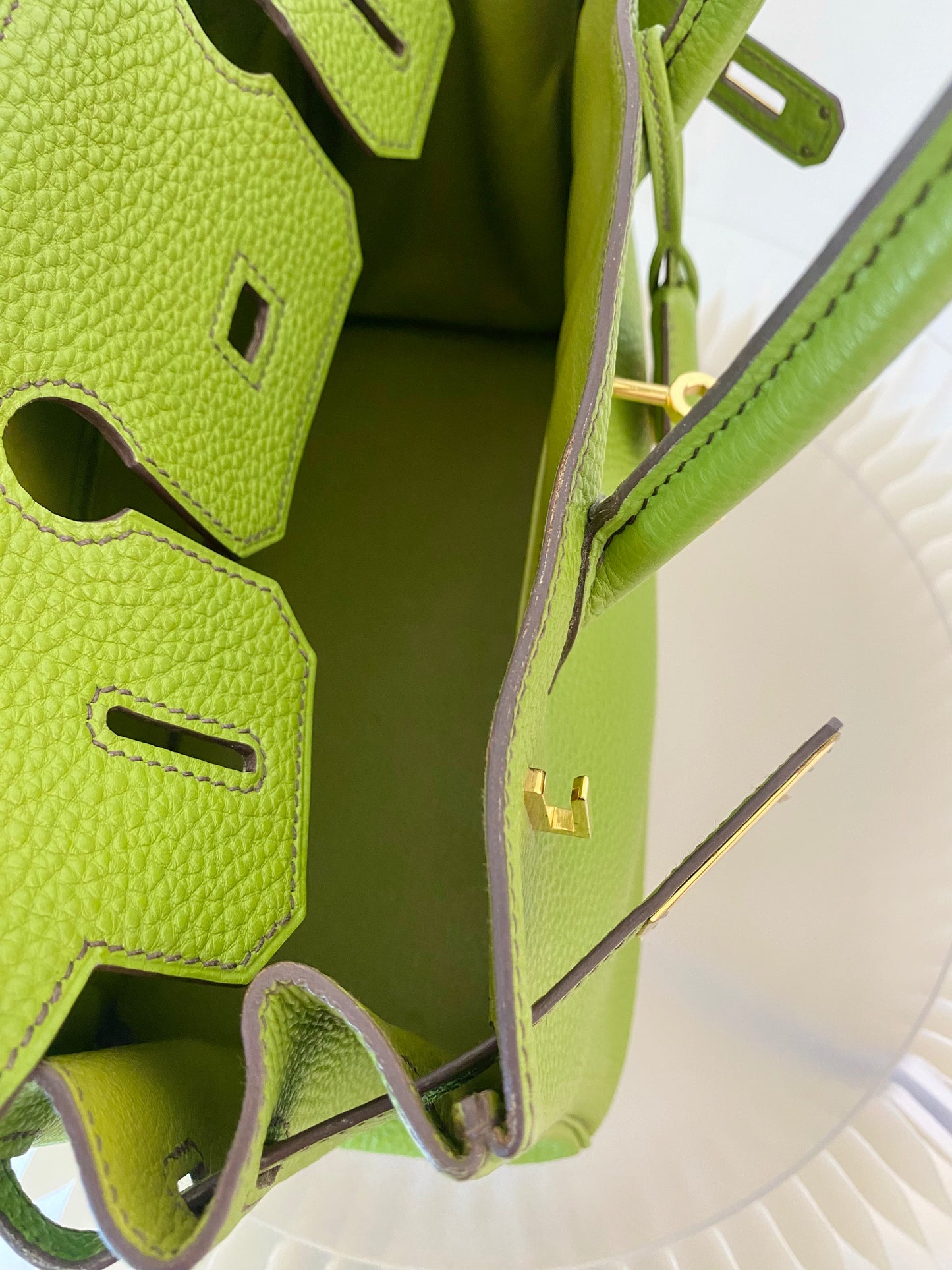 Hermes Birkin 30 Vert Anis GHW in Togo Leather