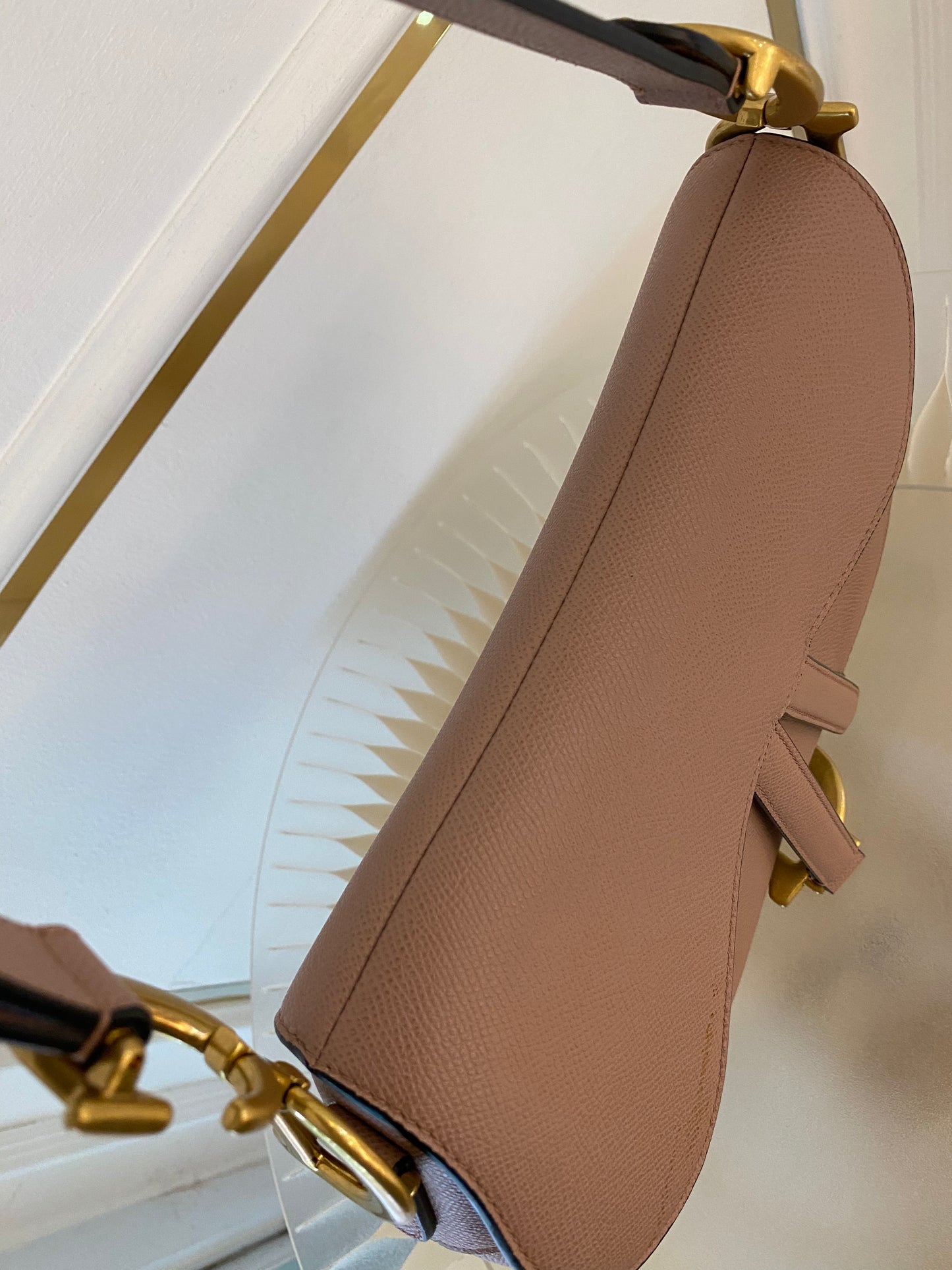 DIOR Saddle Medium Nude Beige GHW