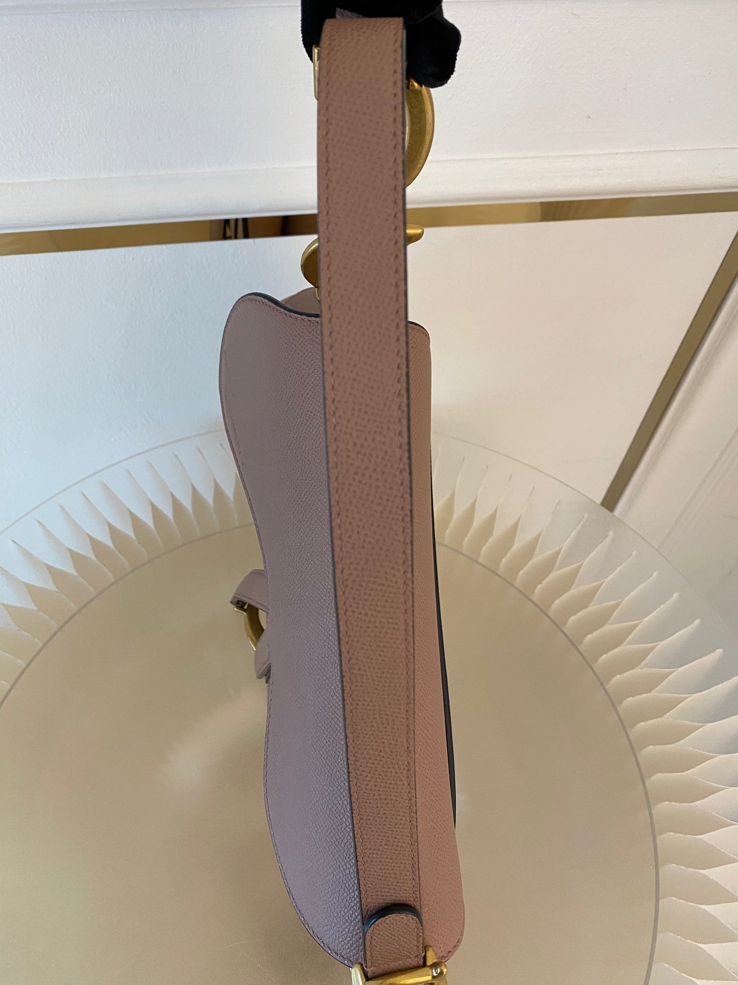 DIOR Saddle Medium Nude Beige GHW