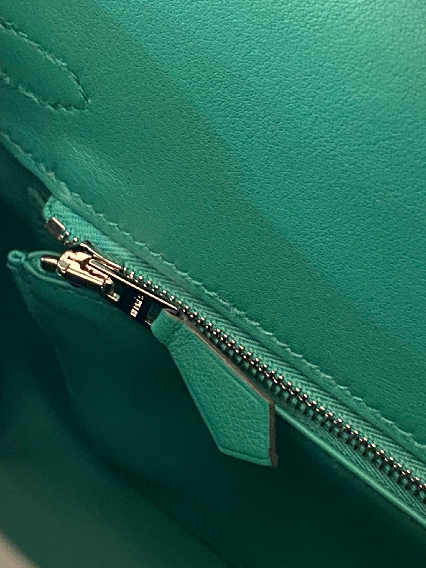HERMES Birkin 25 Vert Vertigo Toile Swift PHW