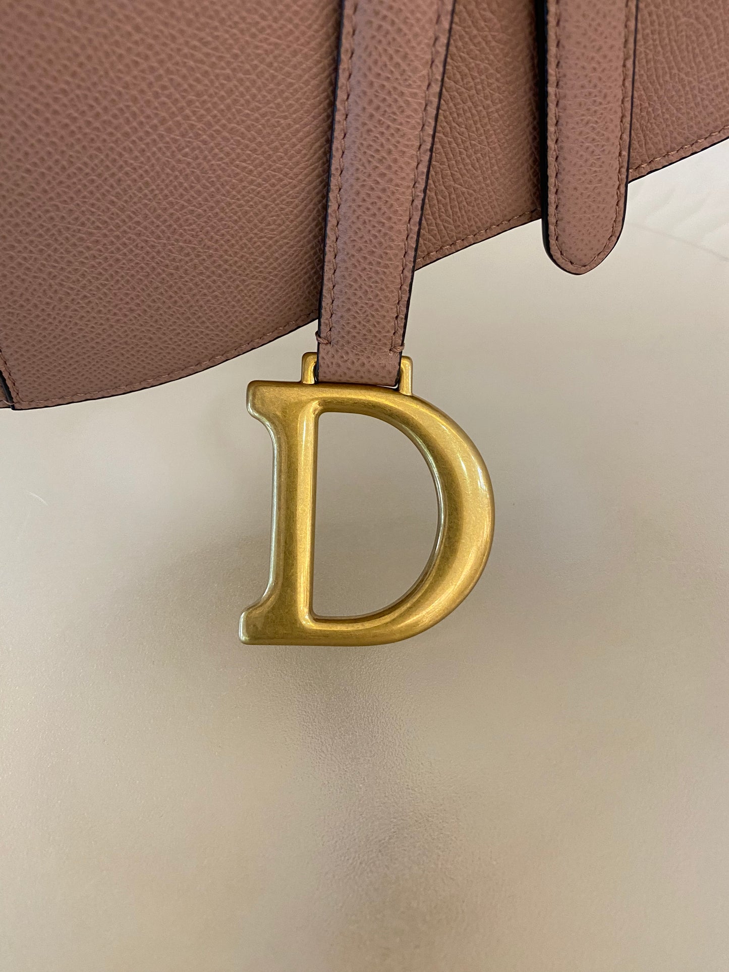 DIOR Saddle Medium Nude Beige GHW
