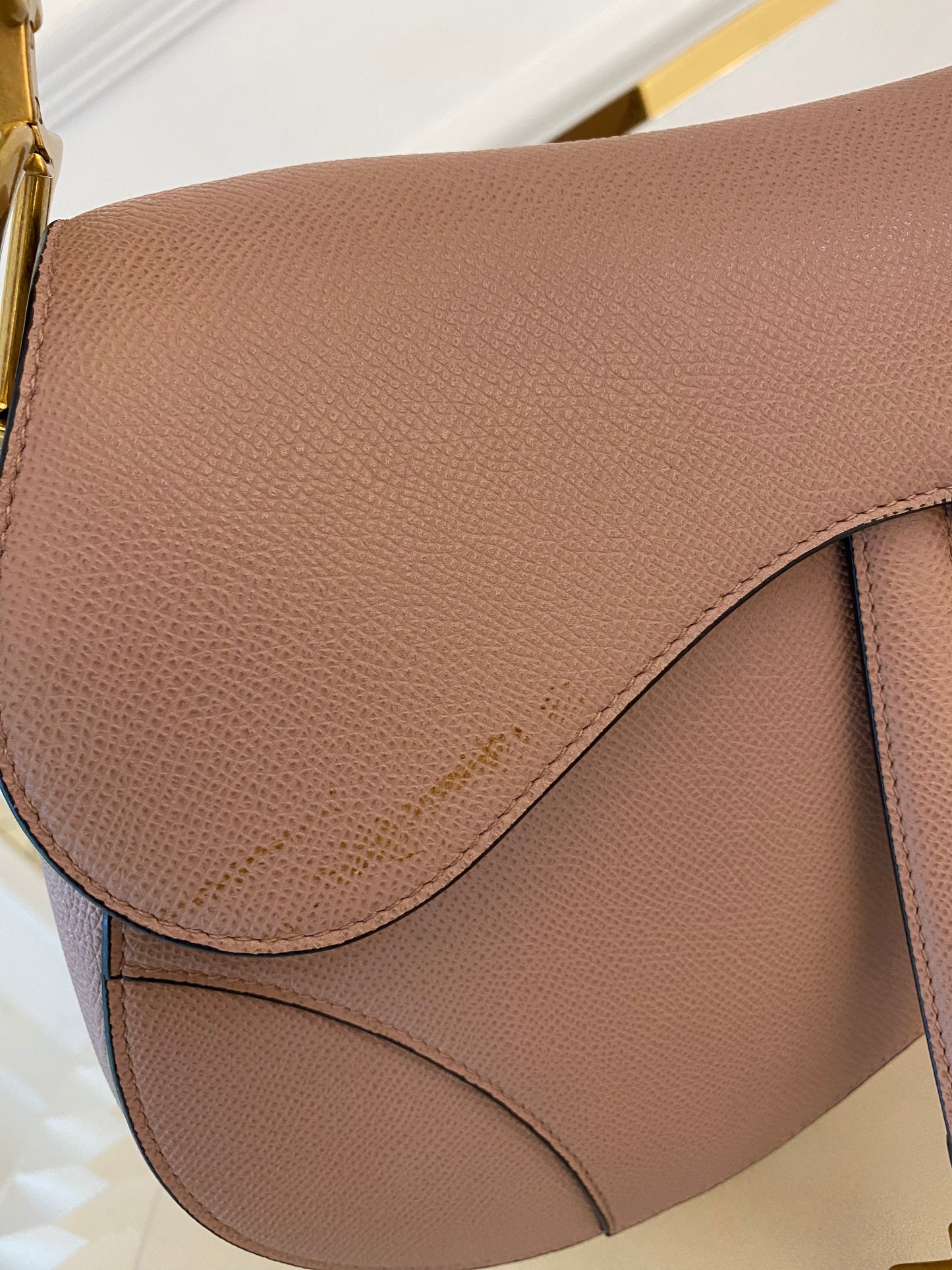 DIOR Saddle Medium Nude Beige GHW