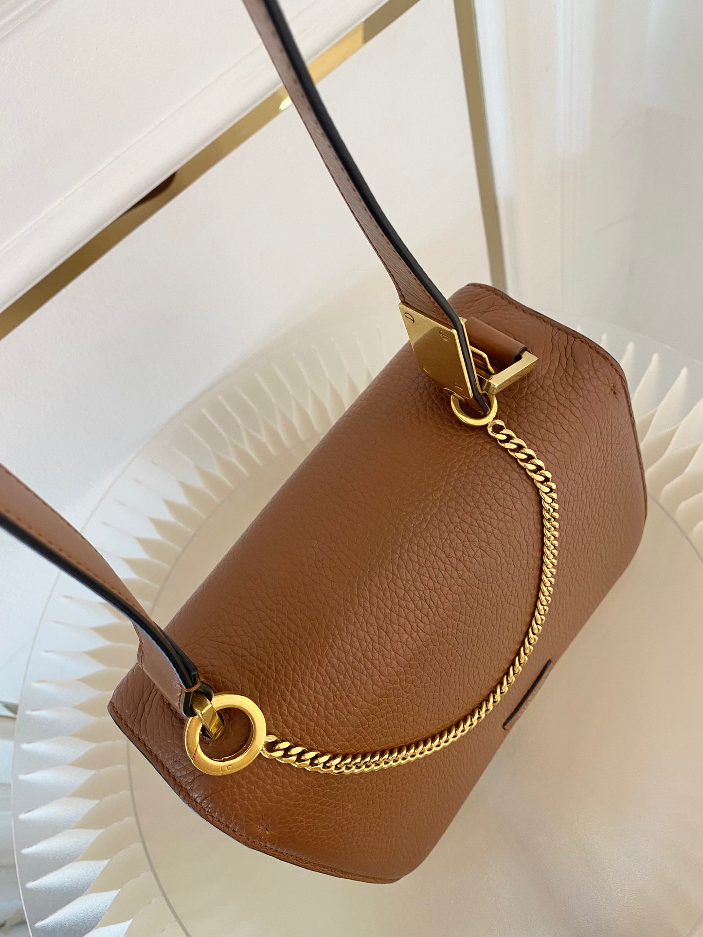 VLTN V Logo Sling Crossbody Pebbled Leather