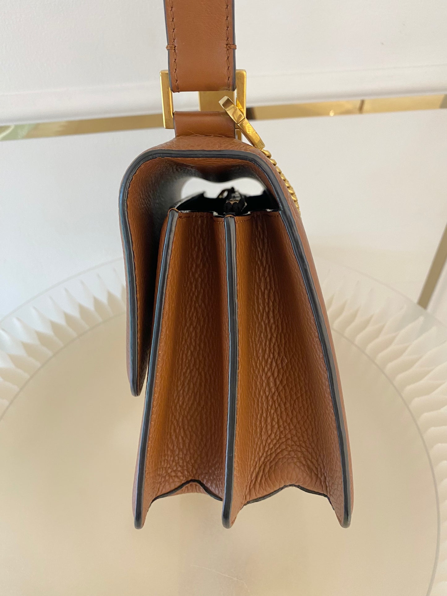 VLTN V Logo Sling Crossbody Pebbled Leather