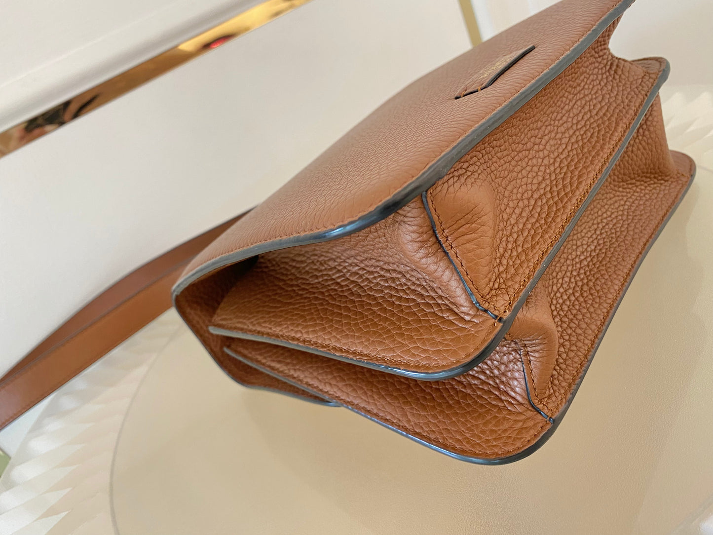 VLTN V Logo Sling Crossbody Pebbled Leather