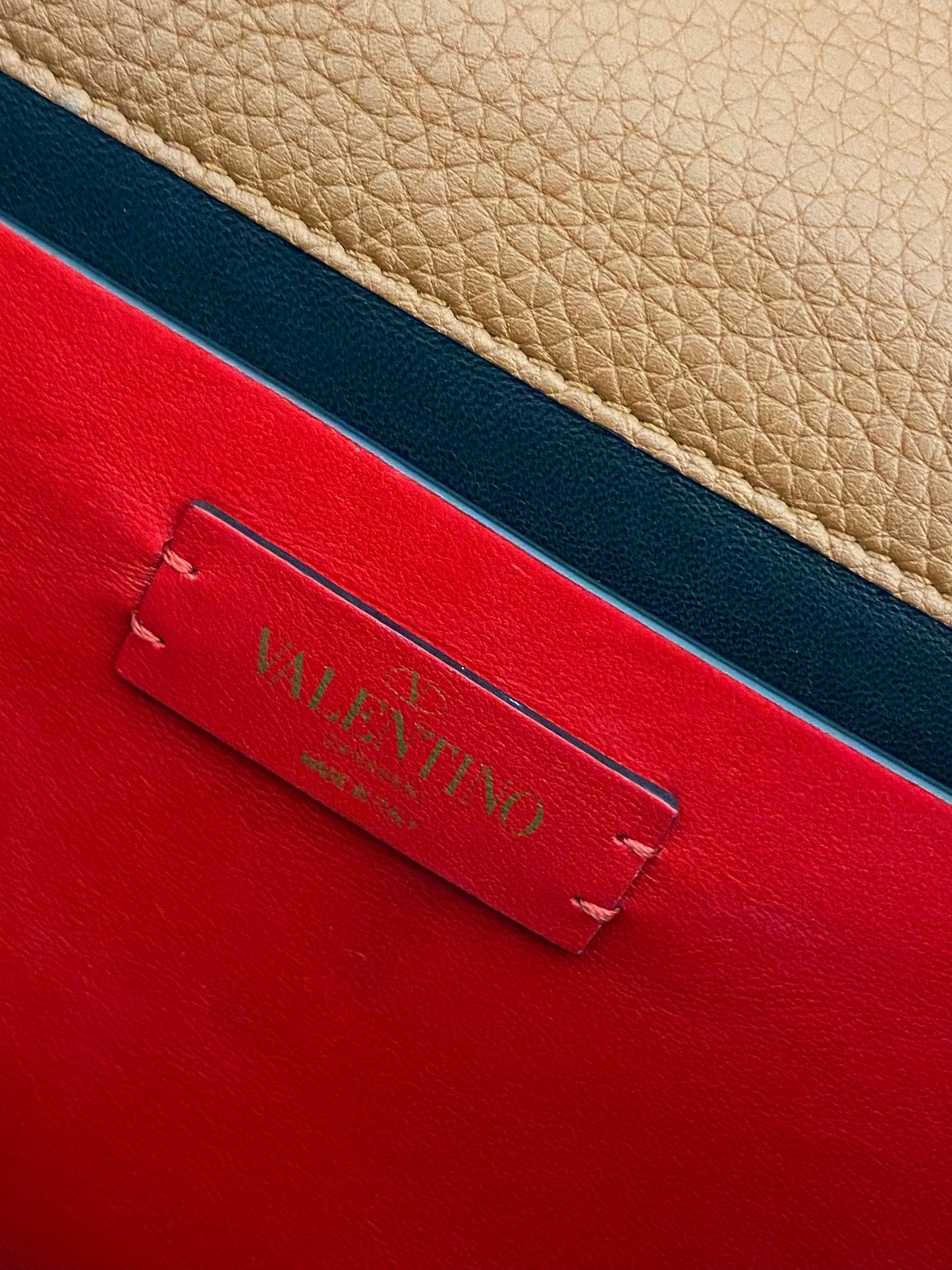 VLTN V Logo Sling Crossbody Pebbled Leather