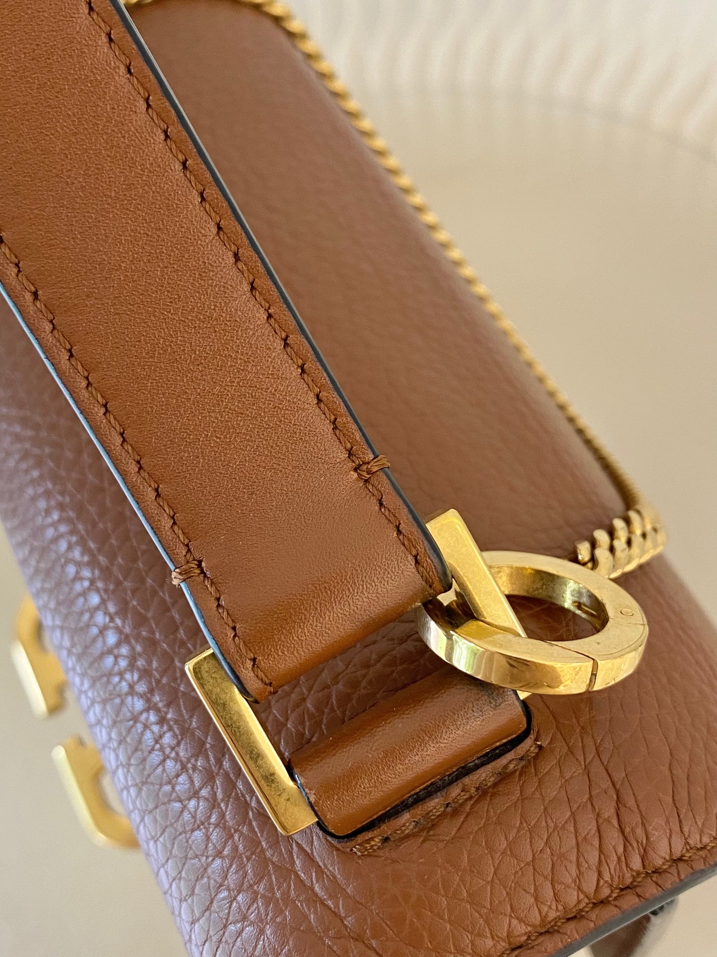 VLTN V Logo Sling Crossbody Pebbled Leather