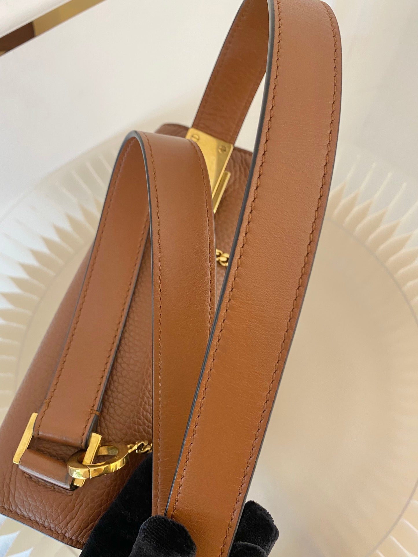 VLTN V Logo Sling Crossbody Pebbled Leather
