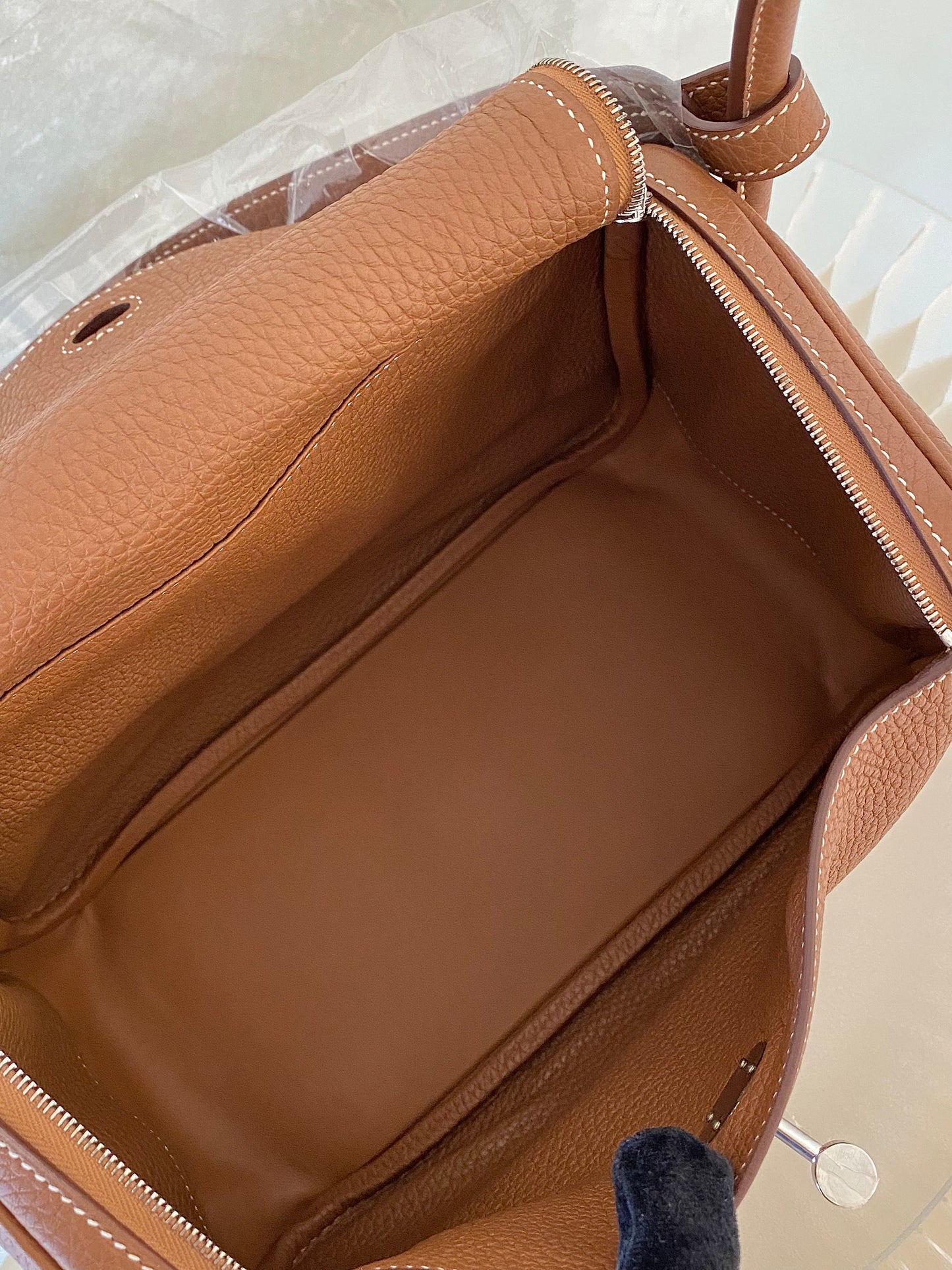 HERMES Lindy 26 Gold Tan PHW