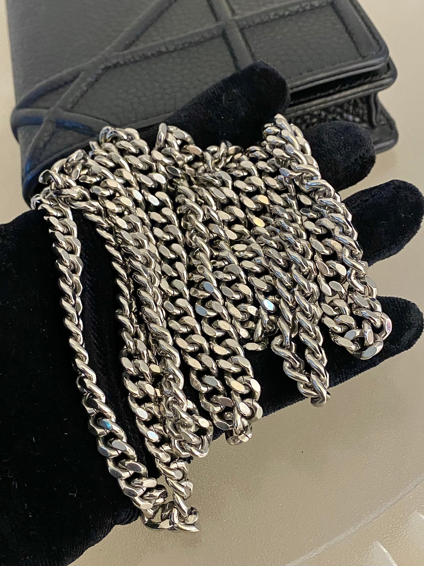 DIOR Diorama WOC Black Grained Leather