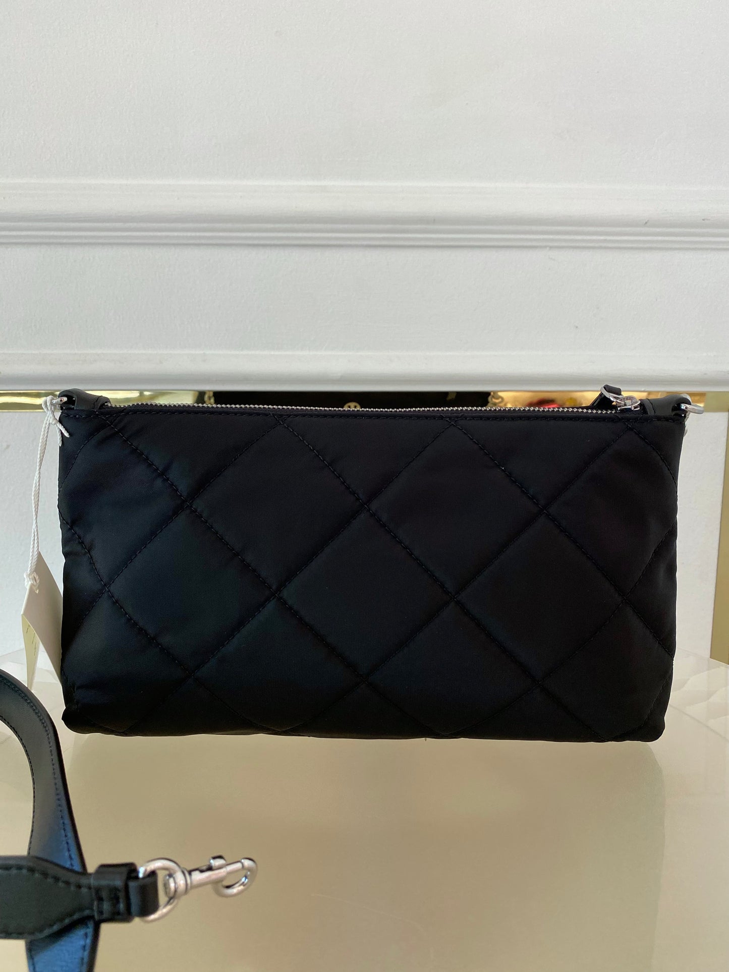 Tory Burch Willa Quilted Nylon Zip Shoulder Bag Brand