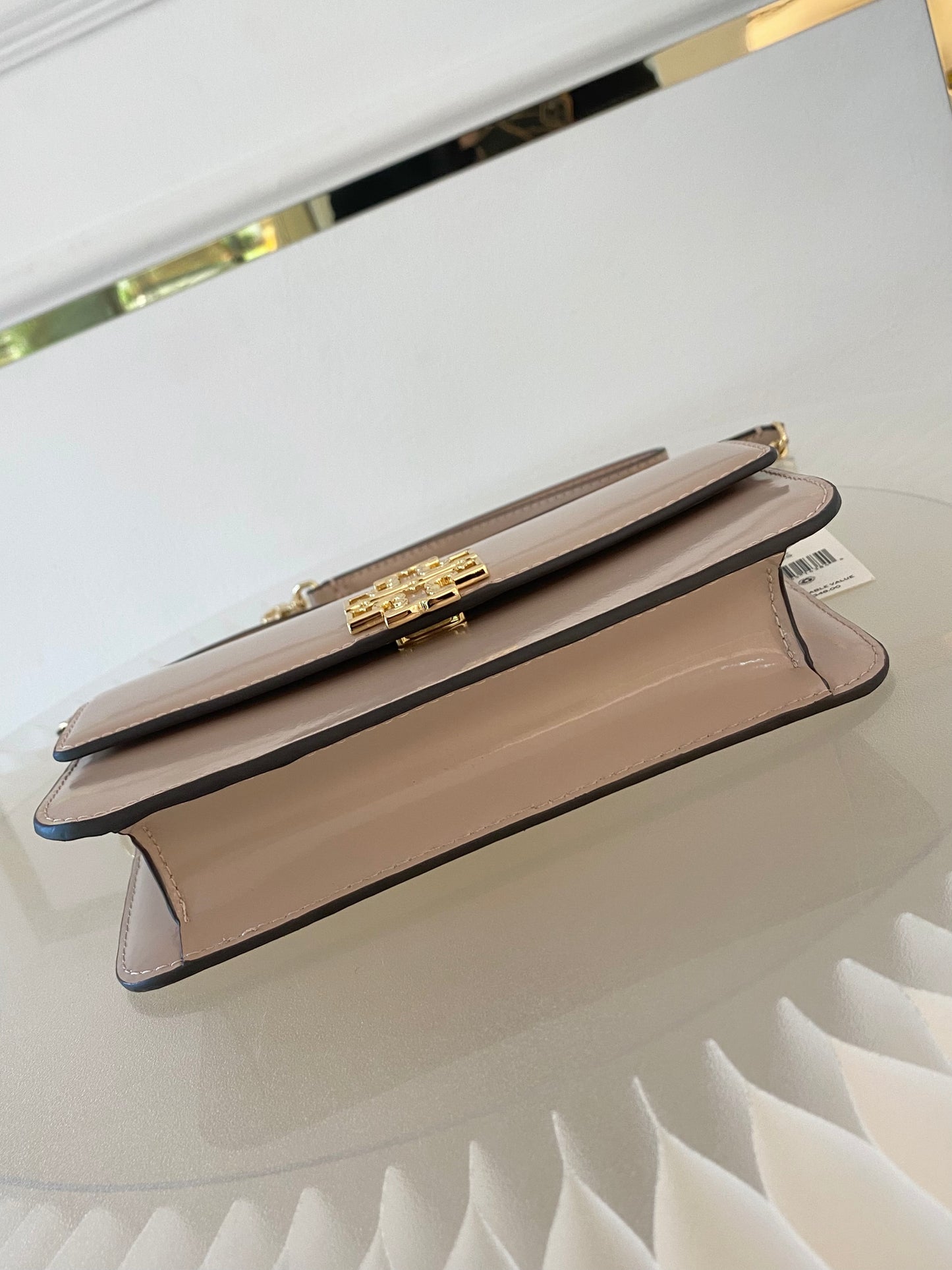 Tory Burch Britten Patent Chain Wallet