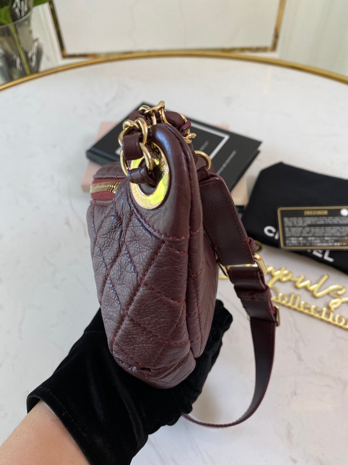 Banane Waistbag Burgundy GHW