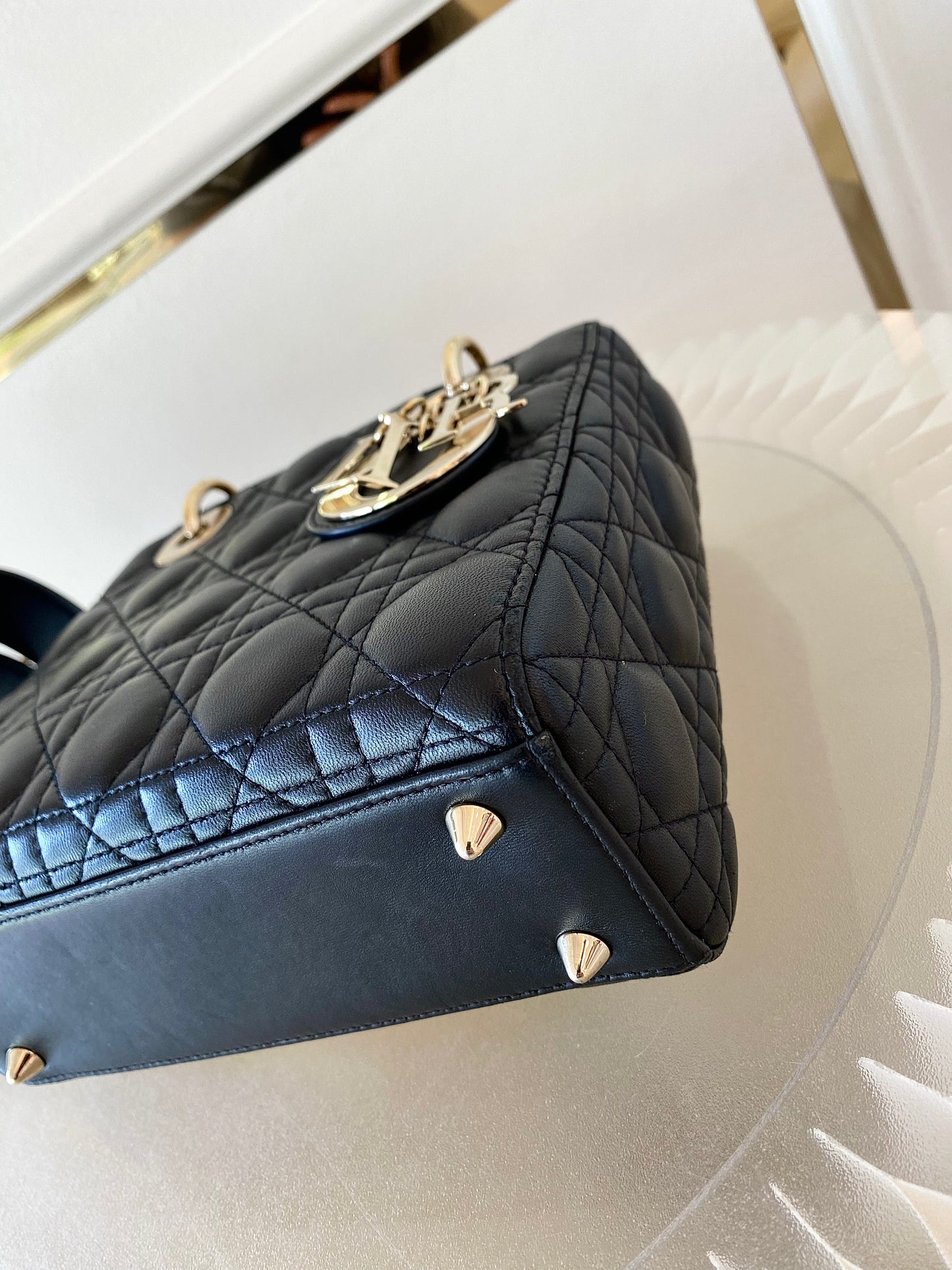 DIOR Lady D Small Black w/ ABC Strap SHW
