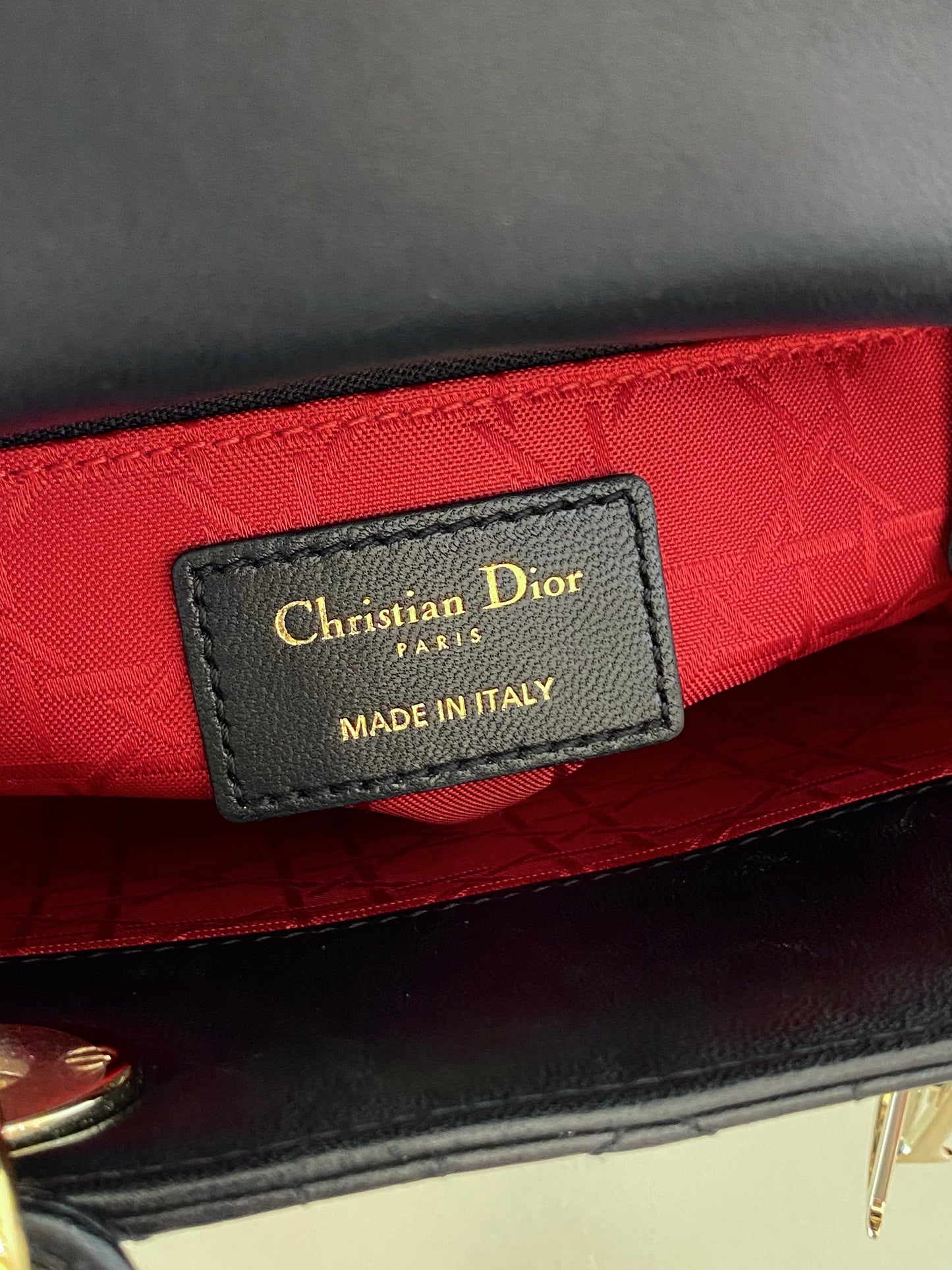 DIOR Lady D Small Black w/ ABC Strap SHW