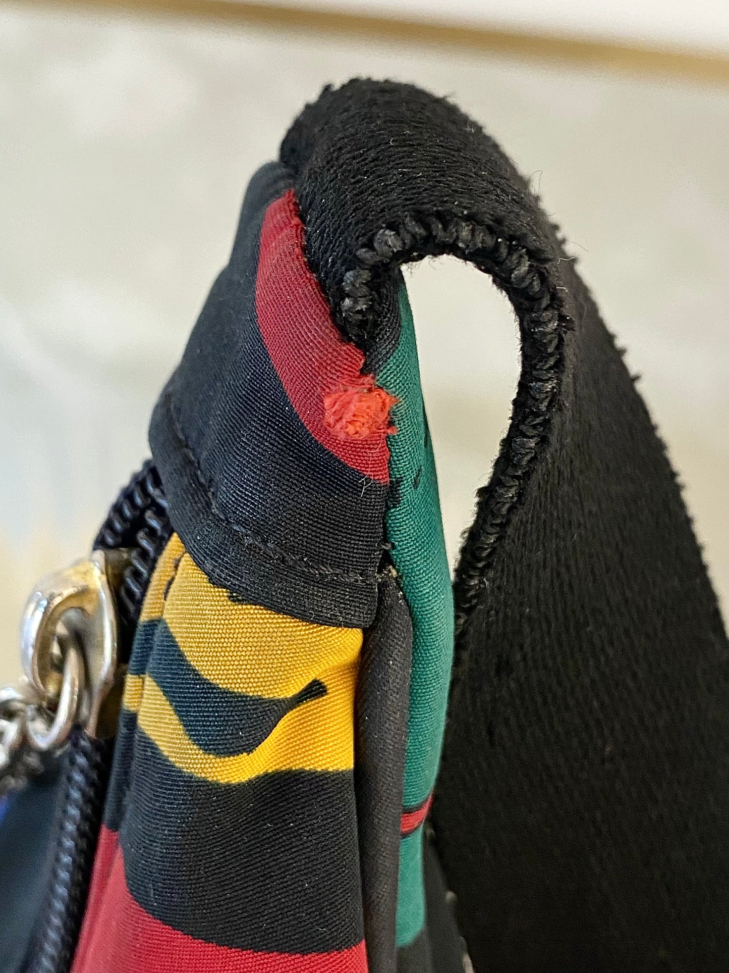 Yves Saint Laurent Vintage “ LOVE “ Print Nylon Canvas Hobo Shoulder Bag