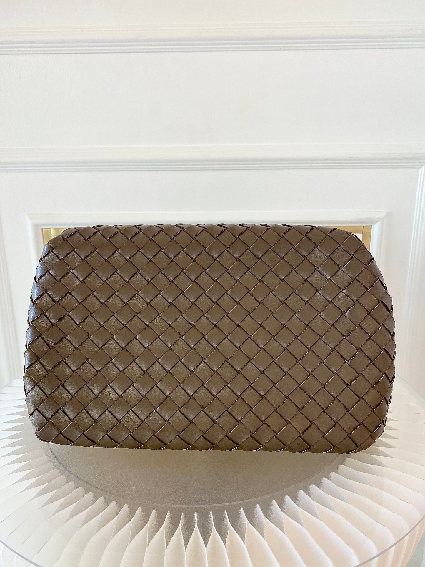 BOTTEGA VENETA Parachute Bag in Brown Intercciato Leather