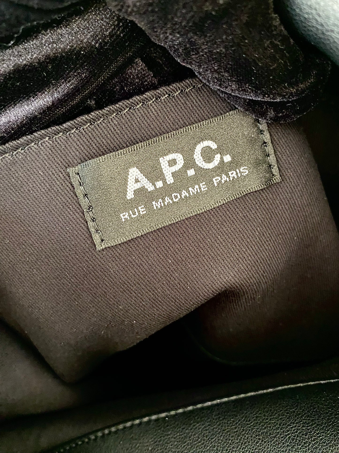 A.P.C Small Ninon Black Leather Tote Bag
