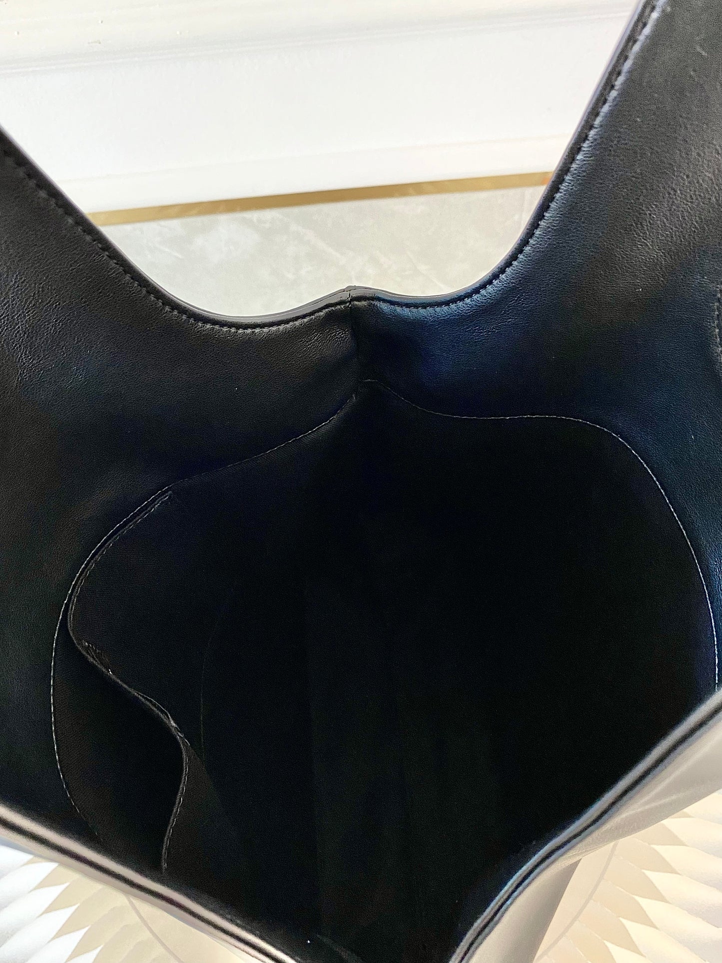 A.P.C Small Ninon Black Leather Tote Bag
