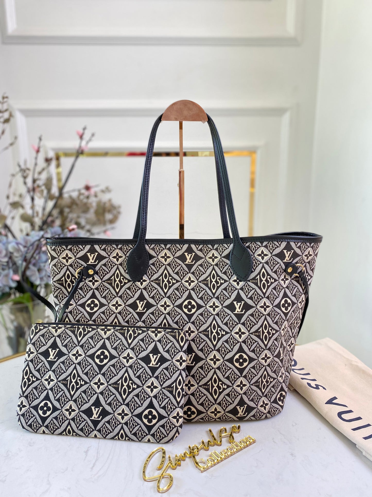 L V Jacquard Neverfull MM