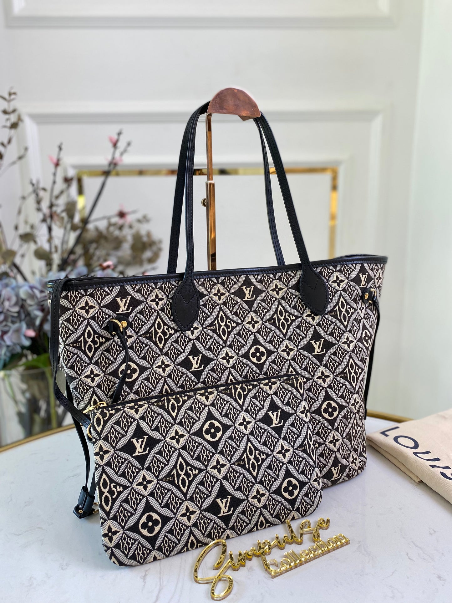 L V Jacquard Neverfull MM