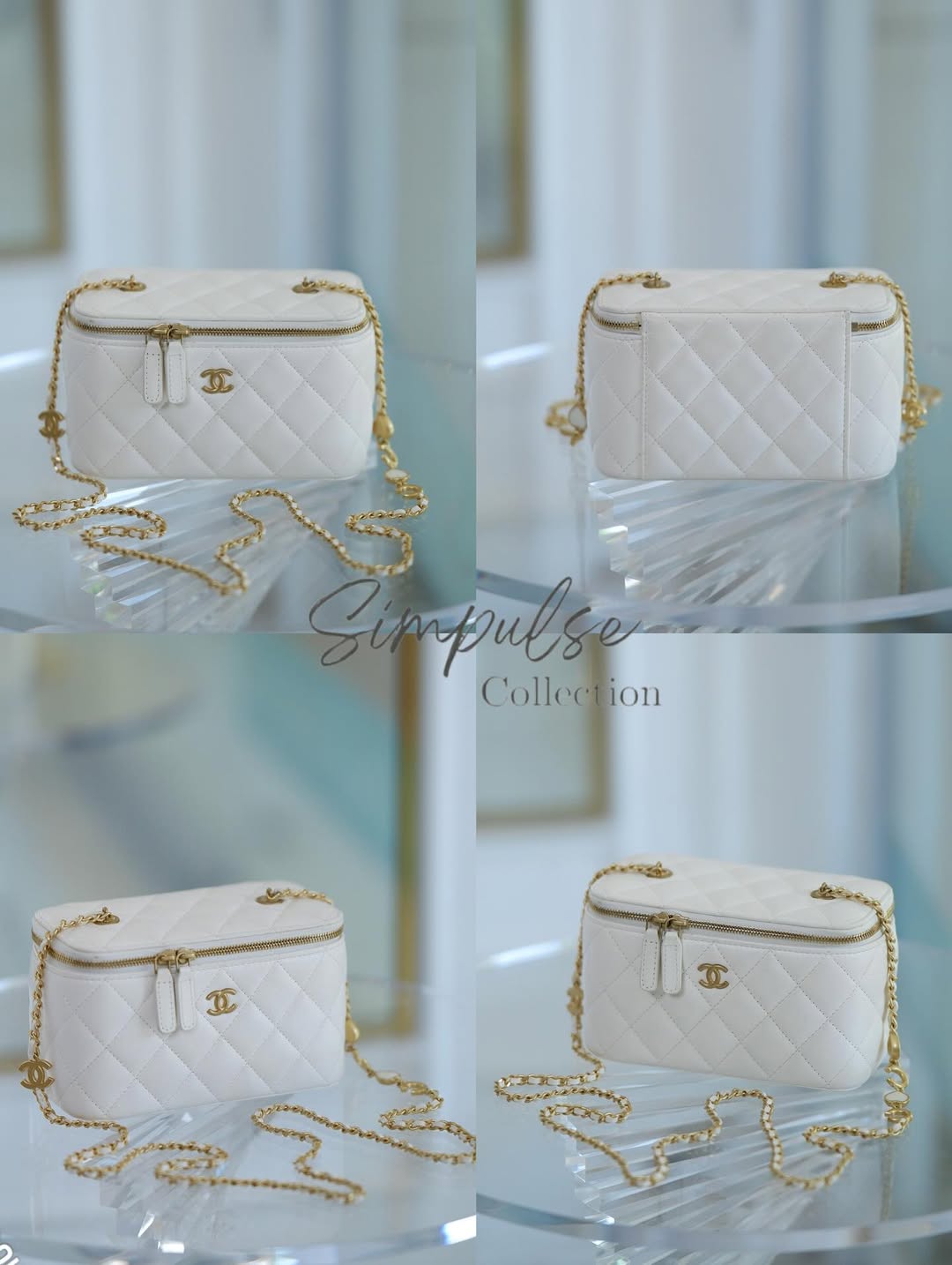 Chanel Vanity Coco White Gold