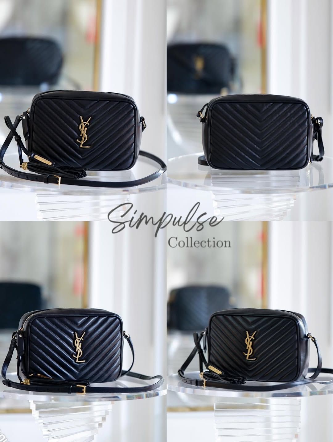 Yves Saint Laurent Lou Camera Black Quilted Calf Leather GHW Bag