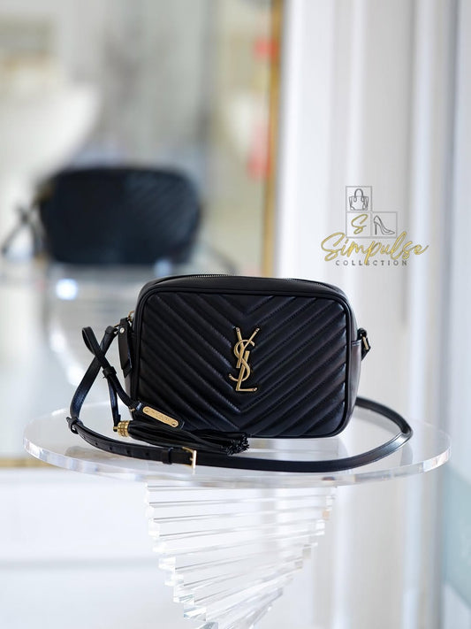 Yves Saint Laurent Lou Camera Black Quilted Calf Leather GHW Bag