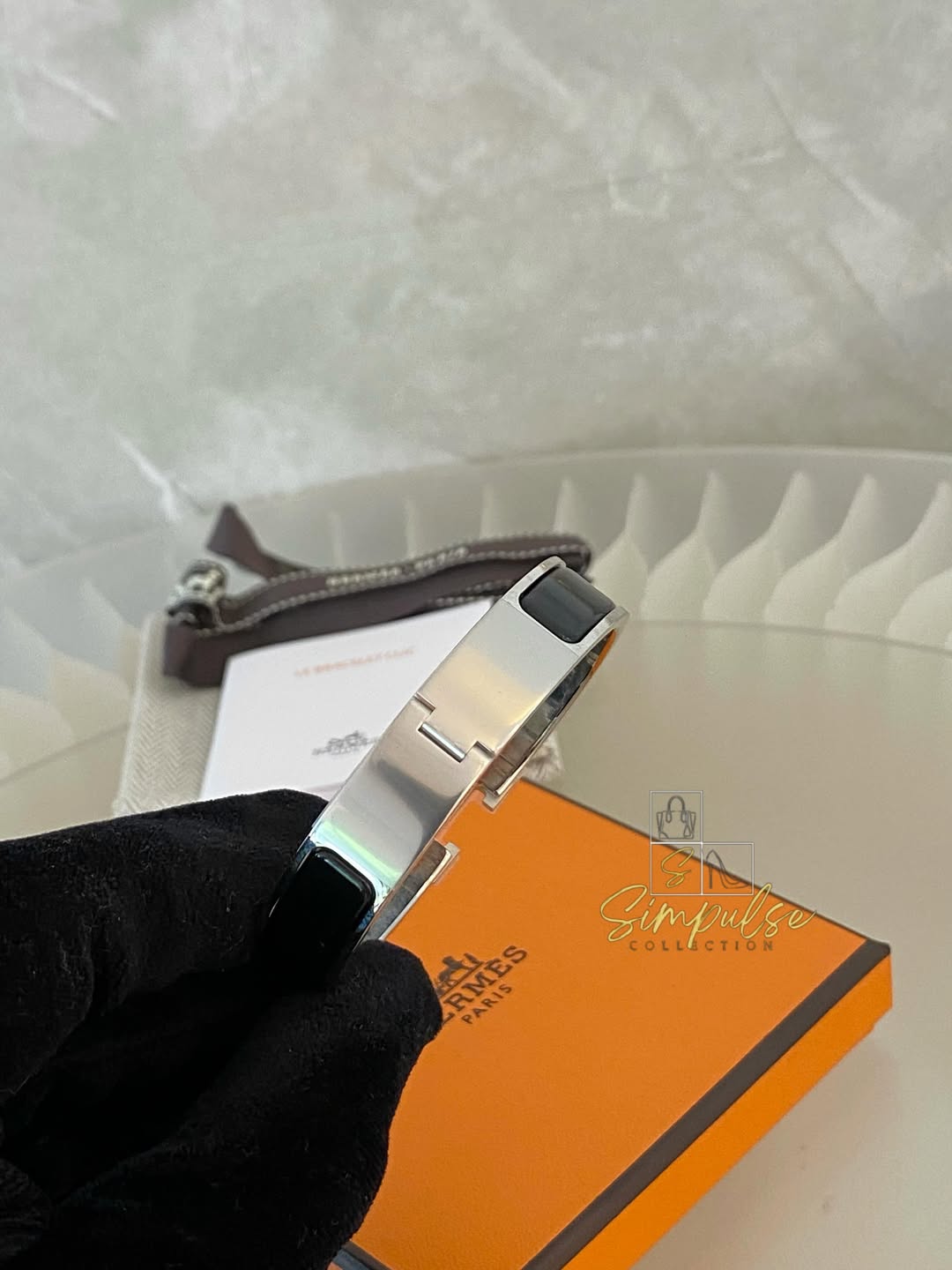 Hermes Clic clac Black 85 PM